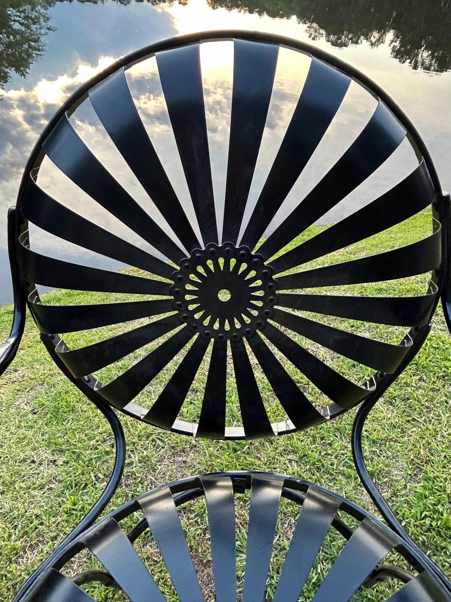 American Francois Carre Garden Chairs - a Pair (fully restored) For Sale