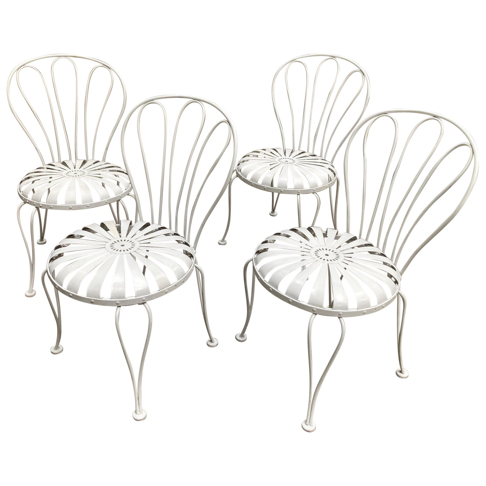 Fauteuils de jardin francois carre
ensemble de 4 en vente