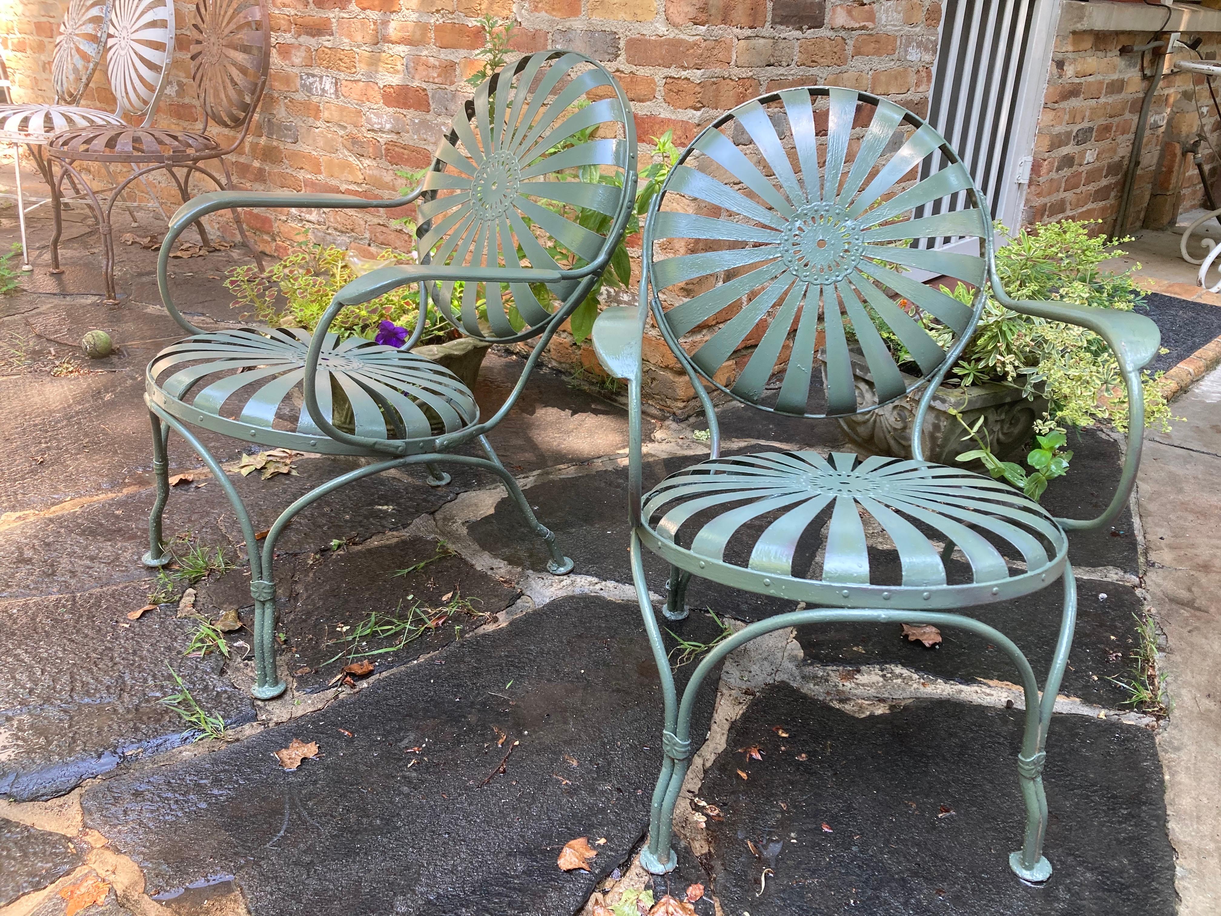 francois carre garden loungers circa 1940 For Sale 1