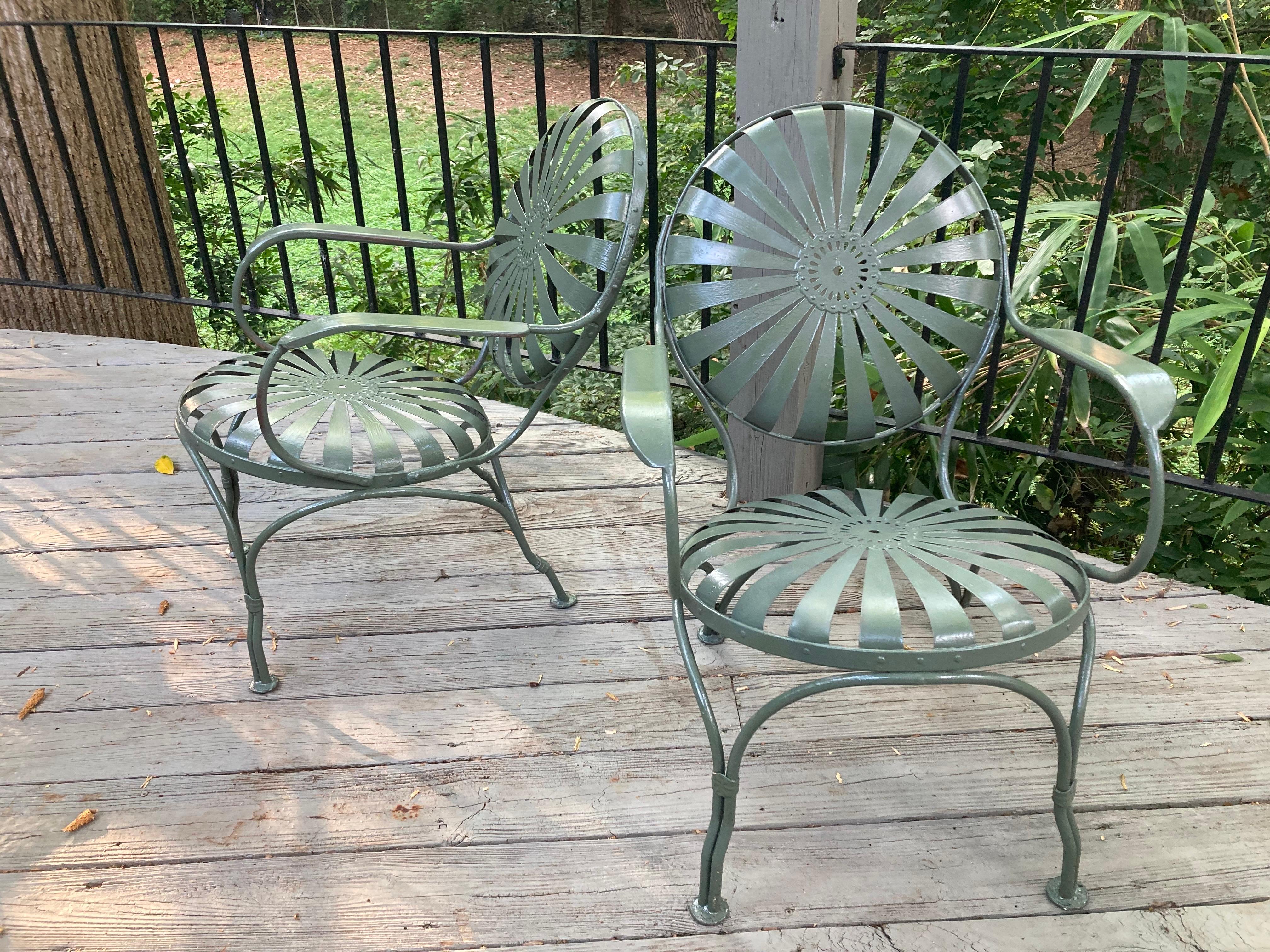 francois carre garden loungers circa 1940 For Sale 2