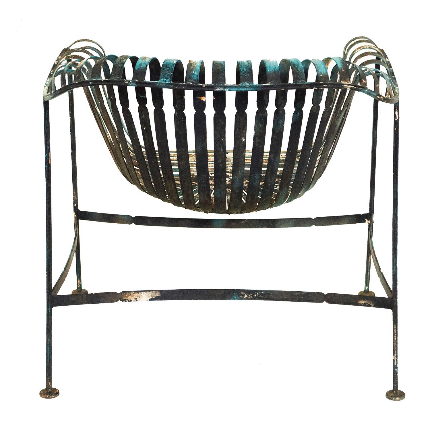American Francois Carre Inspired French Garden Chairs by Woodard For Sale