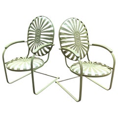 Francois Carre Large Garden Cantilever Porch Rockers circa 1940