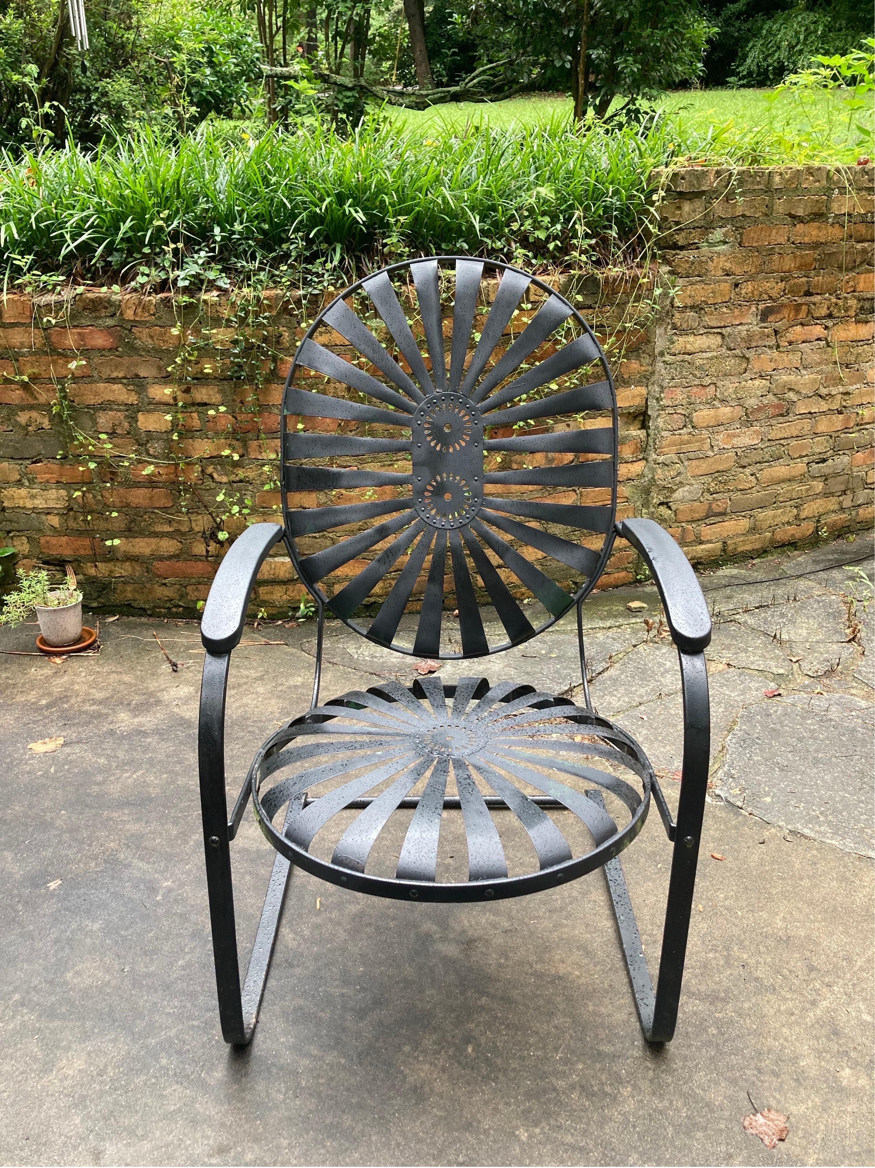francois carre large garden rocker in black For Sale 3
