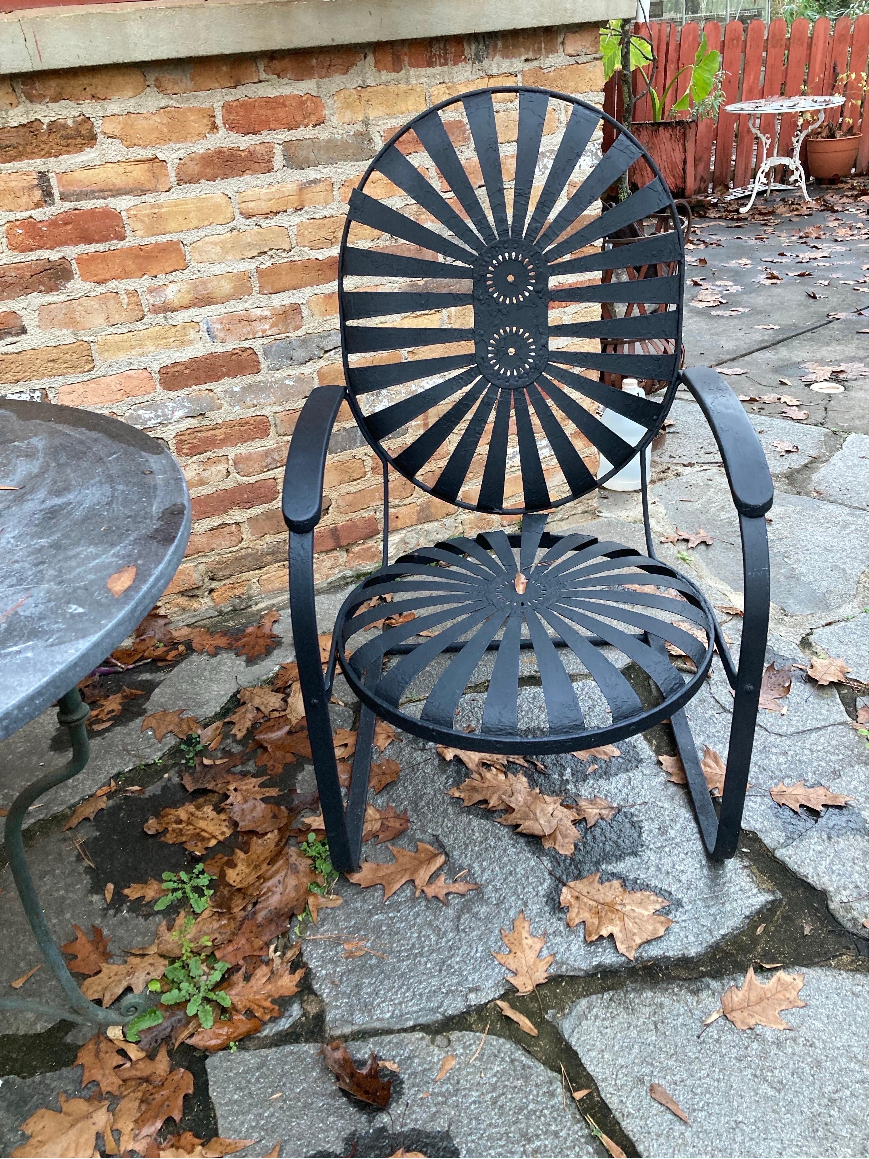 francois carre large garden rocker in black For Sale 4