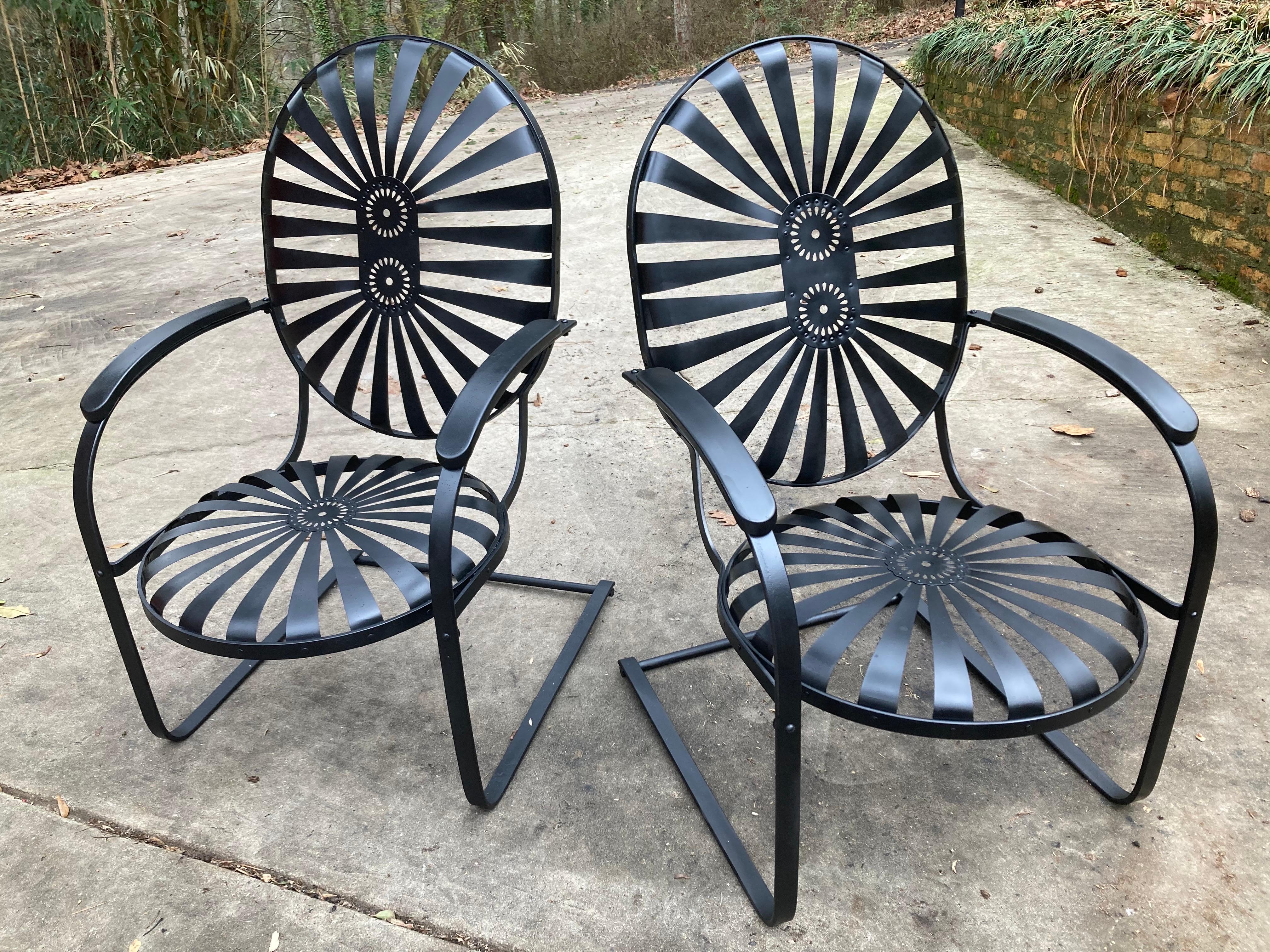 francois carre large garden rockers - a pair In Good Condition For Sale In Athens, GA