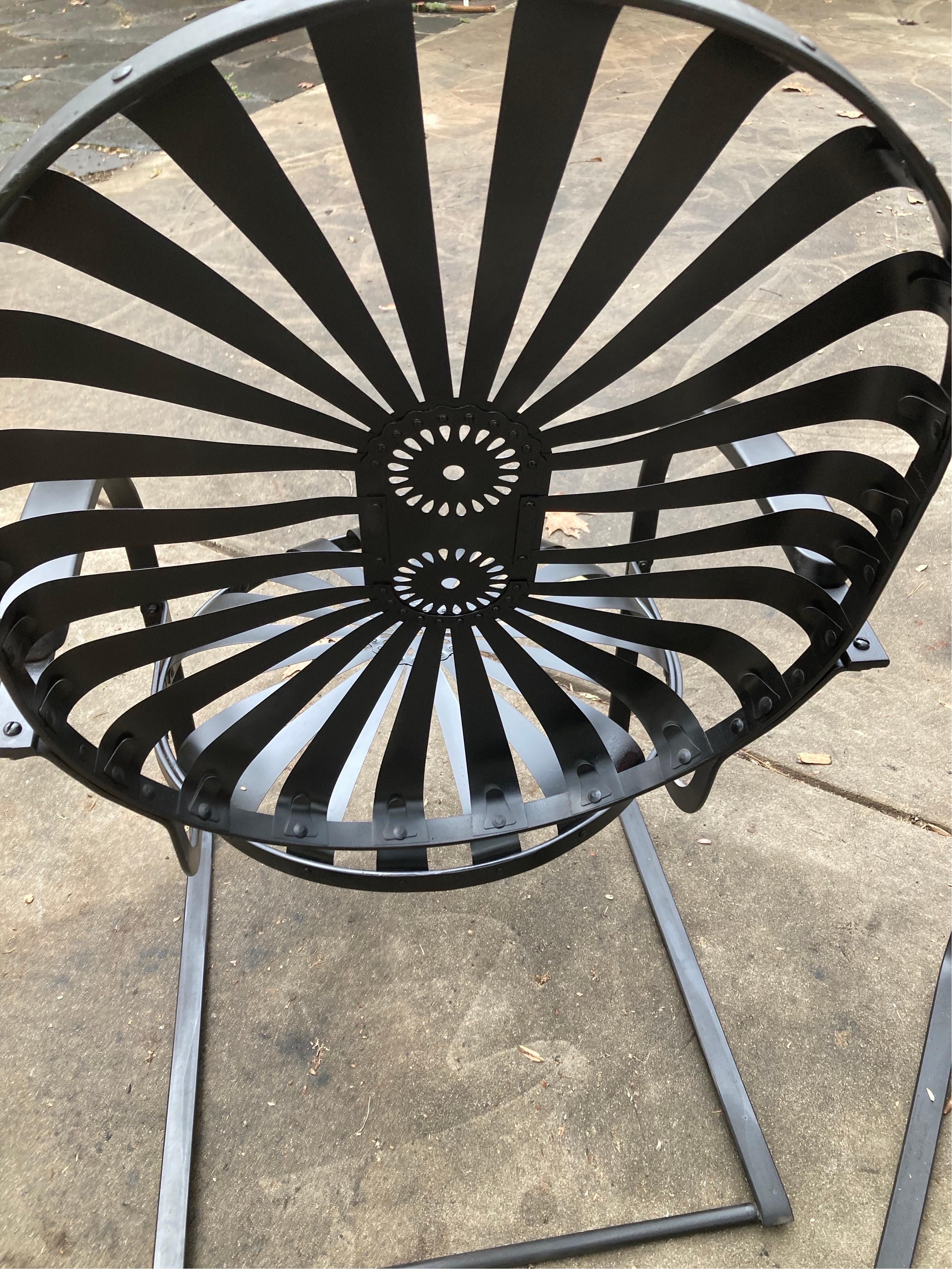 20th Century francois carre large garden rockers - a pair For Sale