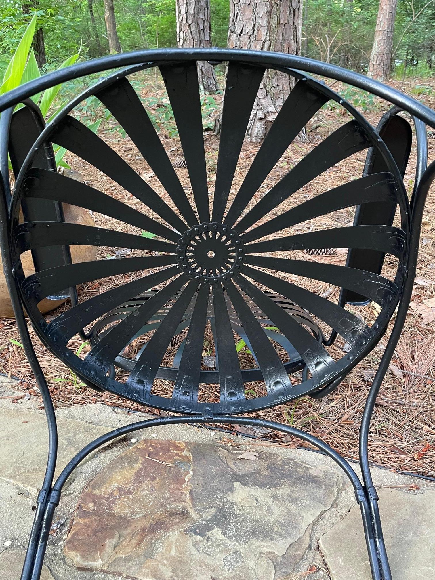 Francois Carre Oval-Back Garden Chair - a Pair For Sale 2