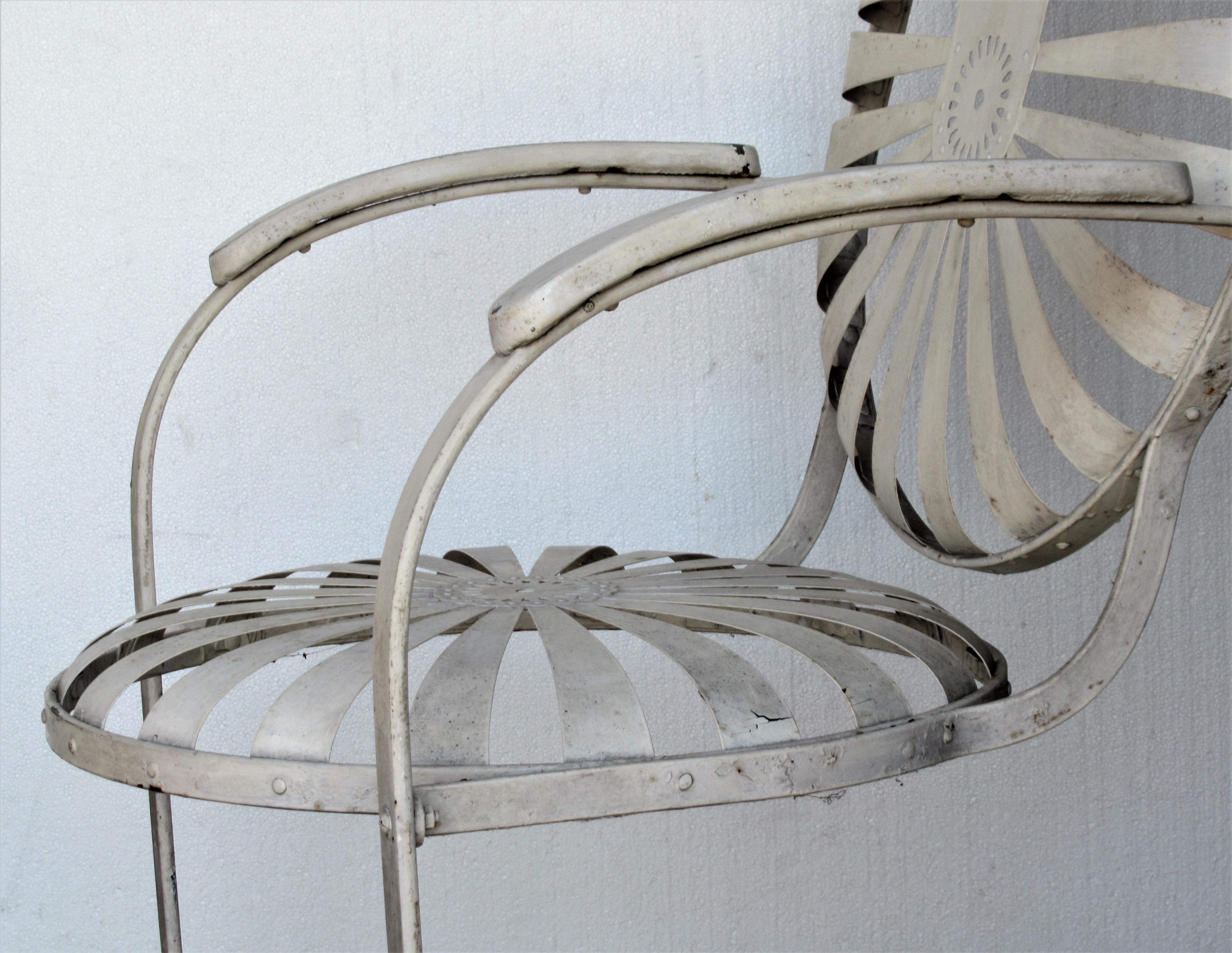 Francois Carre Oversize Steel Spring Sunburst Garden Chairs 3