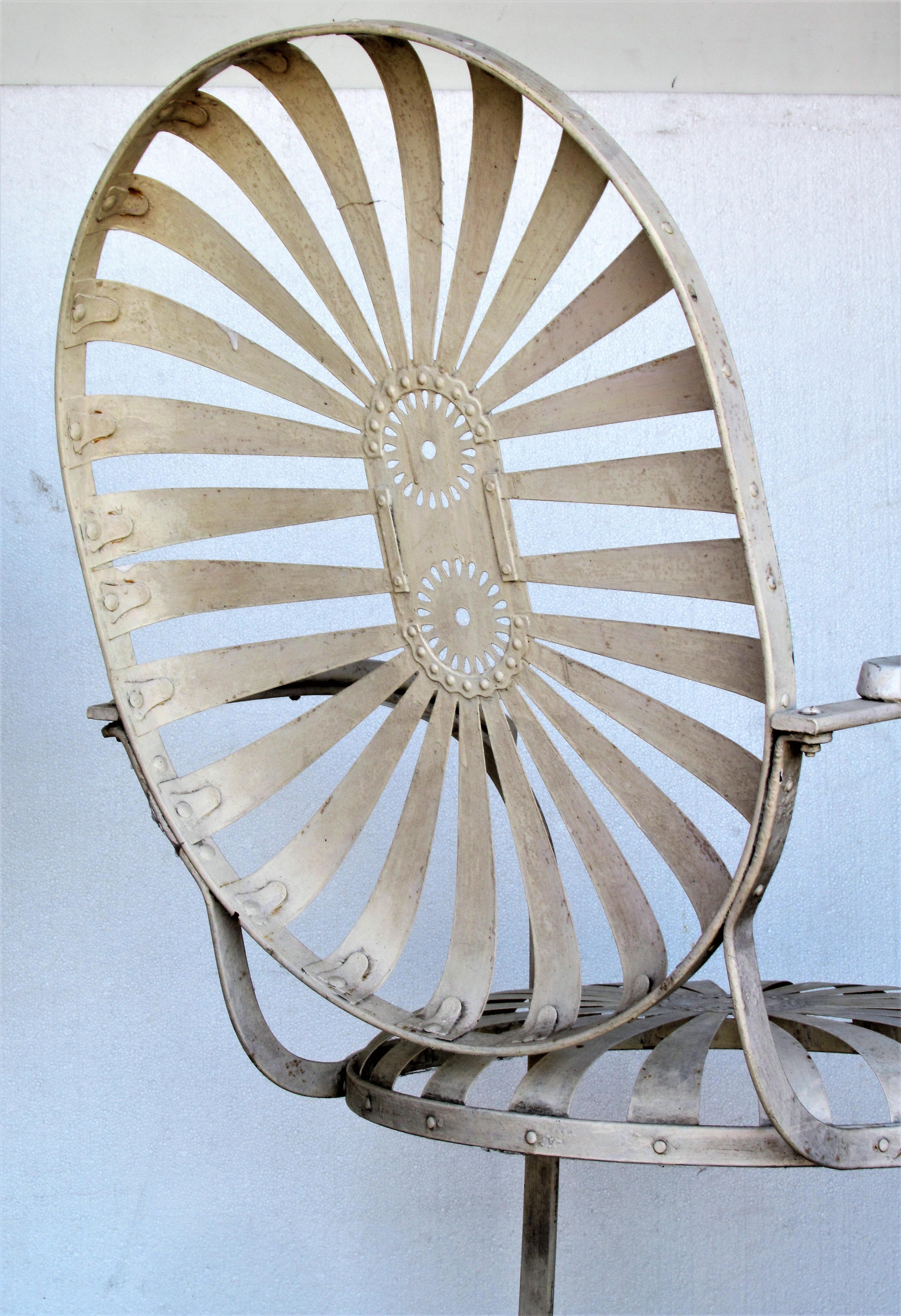 Francois Carre Oversize Steel Spring Sunburst Garden Chairs 7