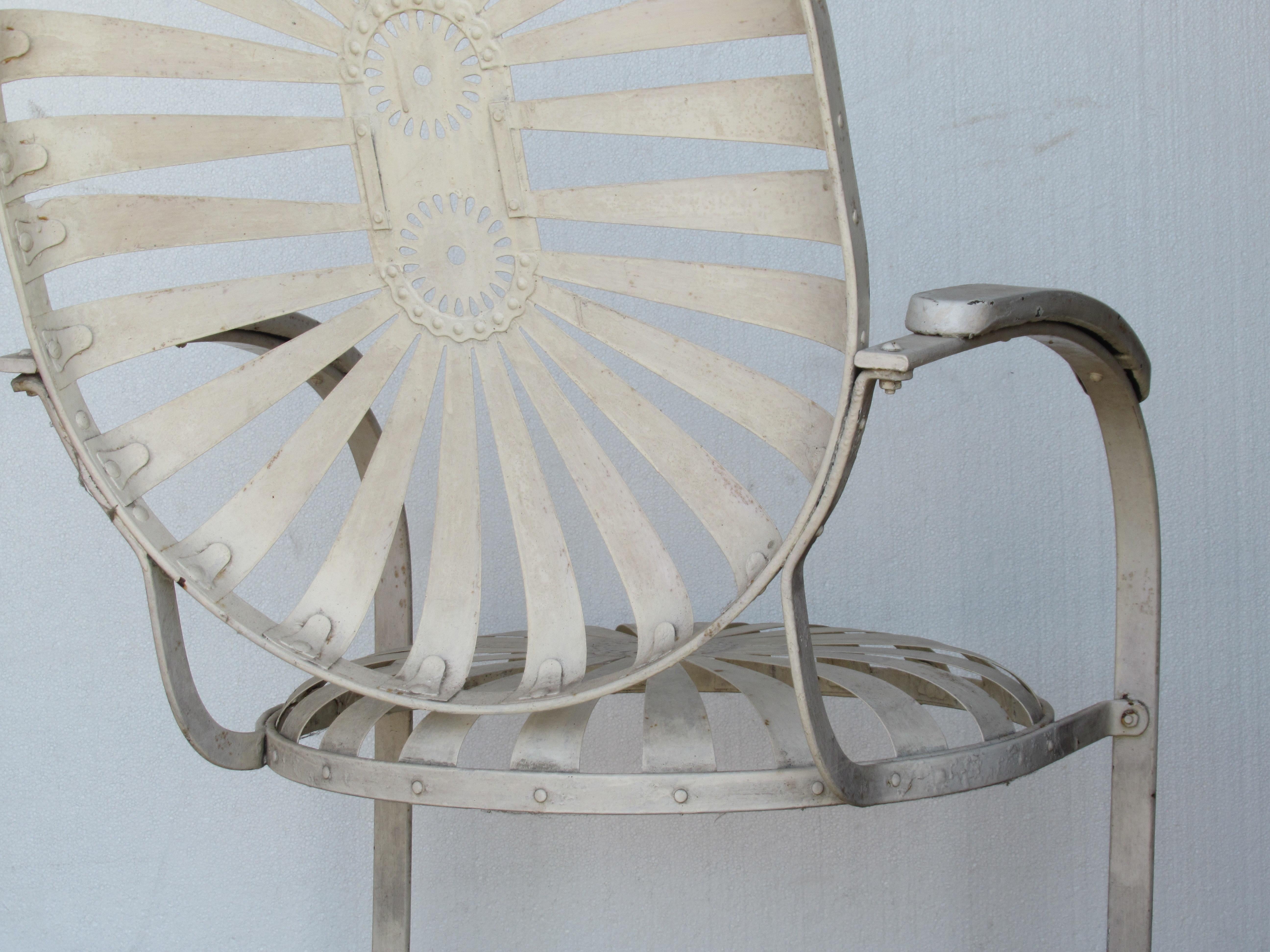 Francois Carre Oversize Steel Spring Sunburst Garden Chairs 8