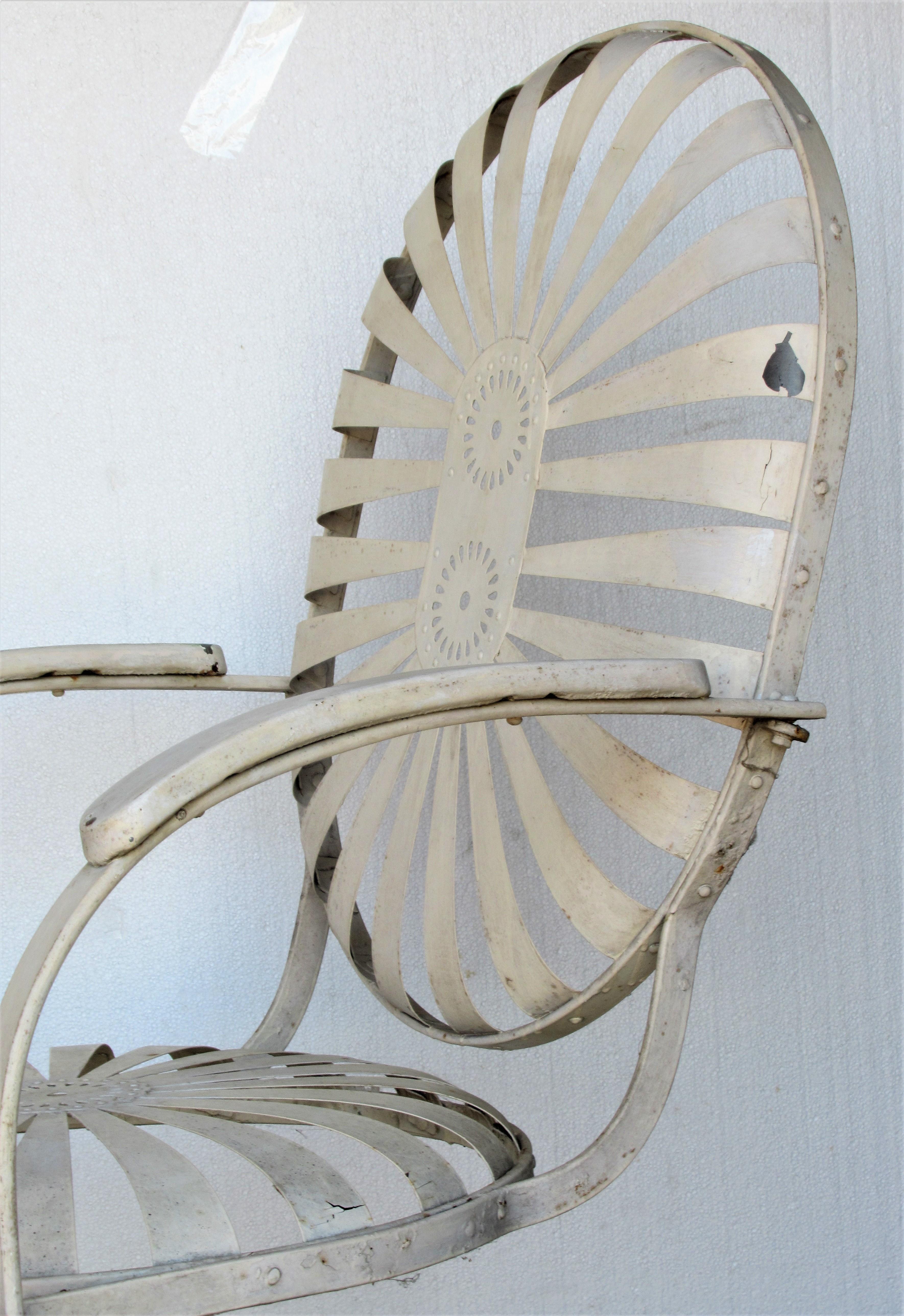 Francois Carre Oversize Steel Spring Sunburst Garden Chairs 1