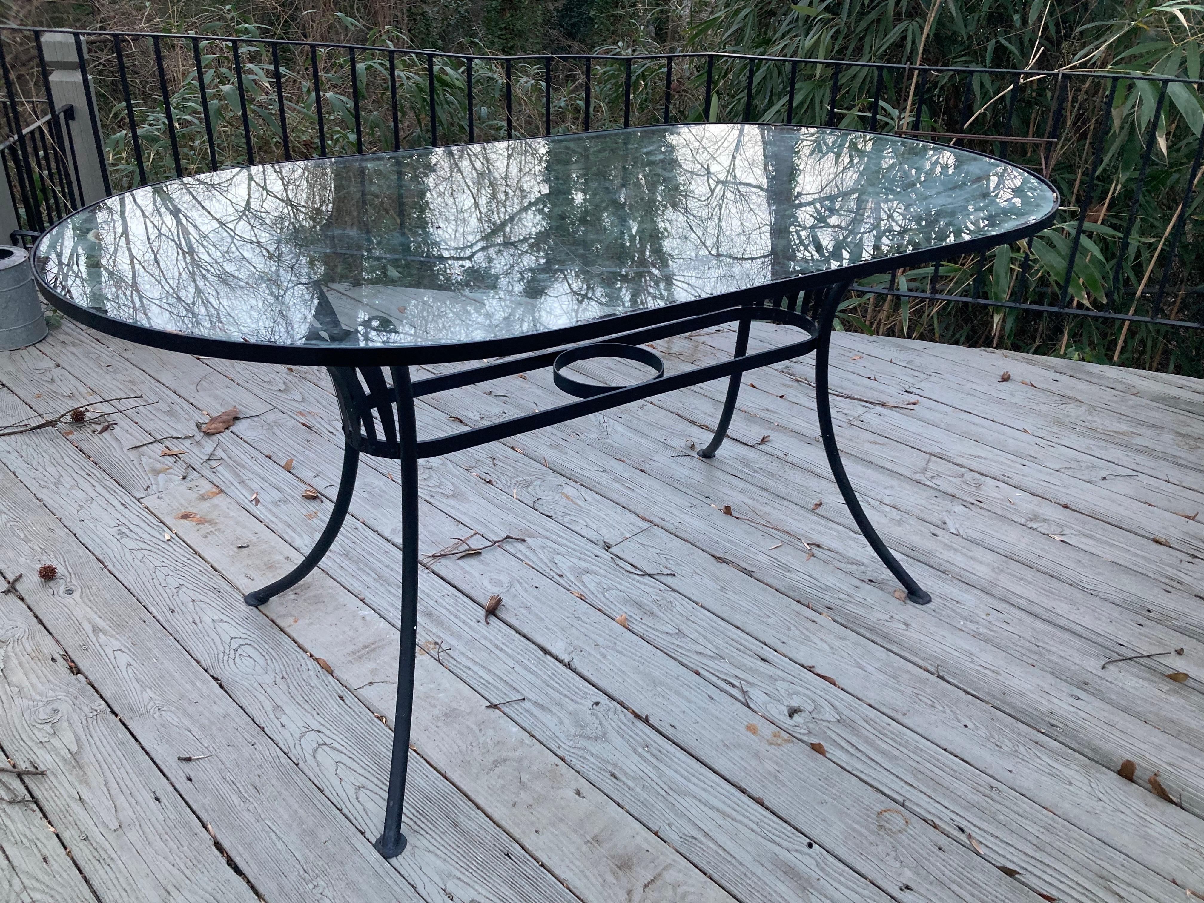 francois carre patio dining table, circa 1940 In Good Condition For Sale In Athens, GA