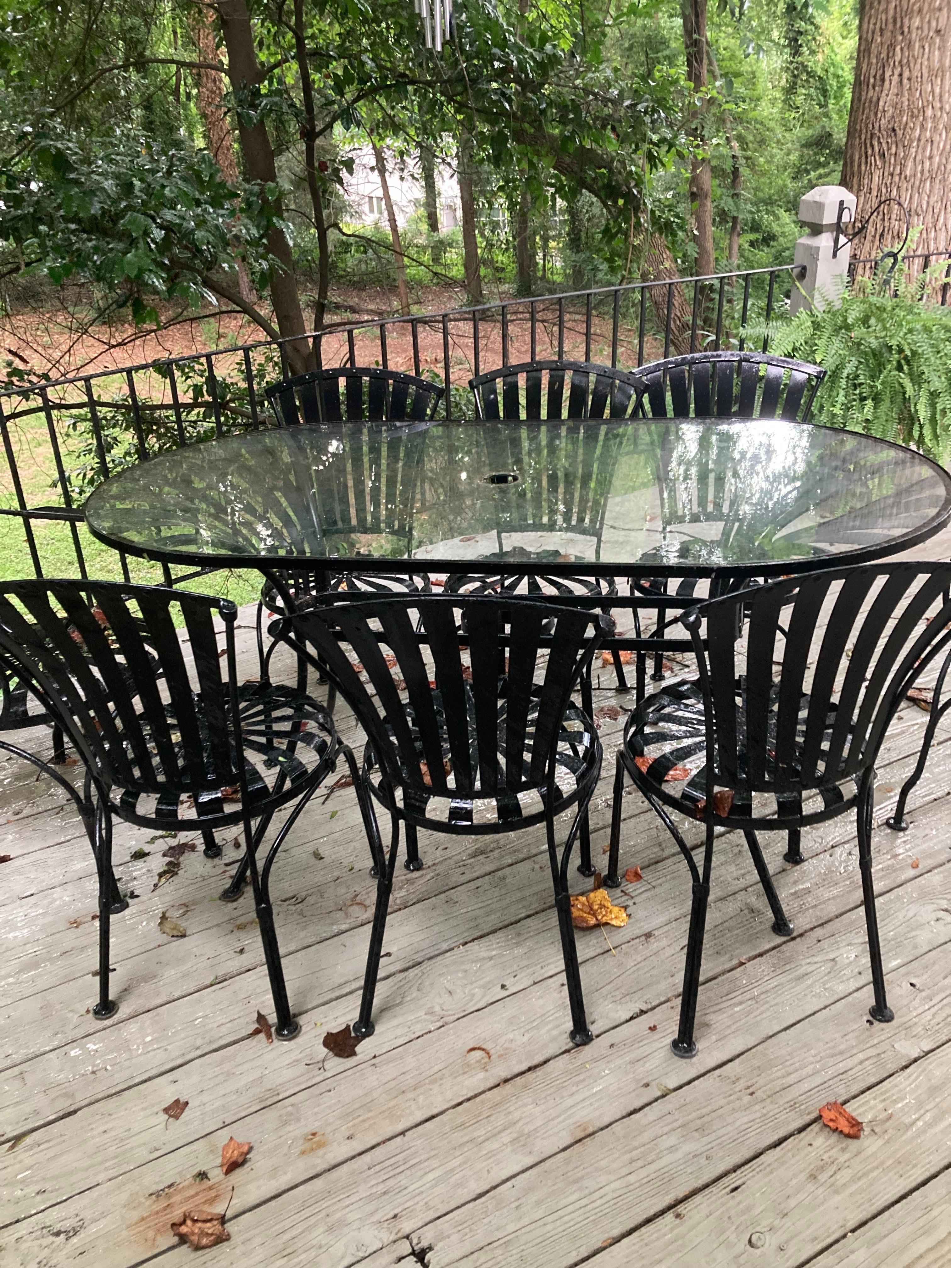 francois carre patio dining table, circa 1940 In Good Condition For Sale In Athens, GA