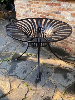 francois carre patio dining table with original glass