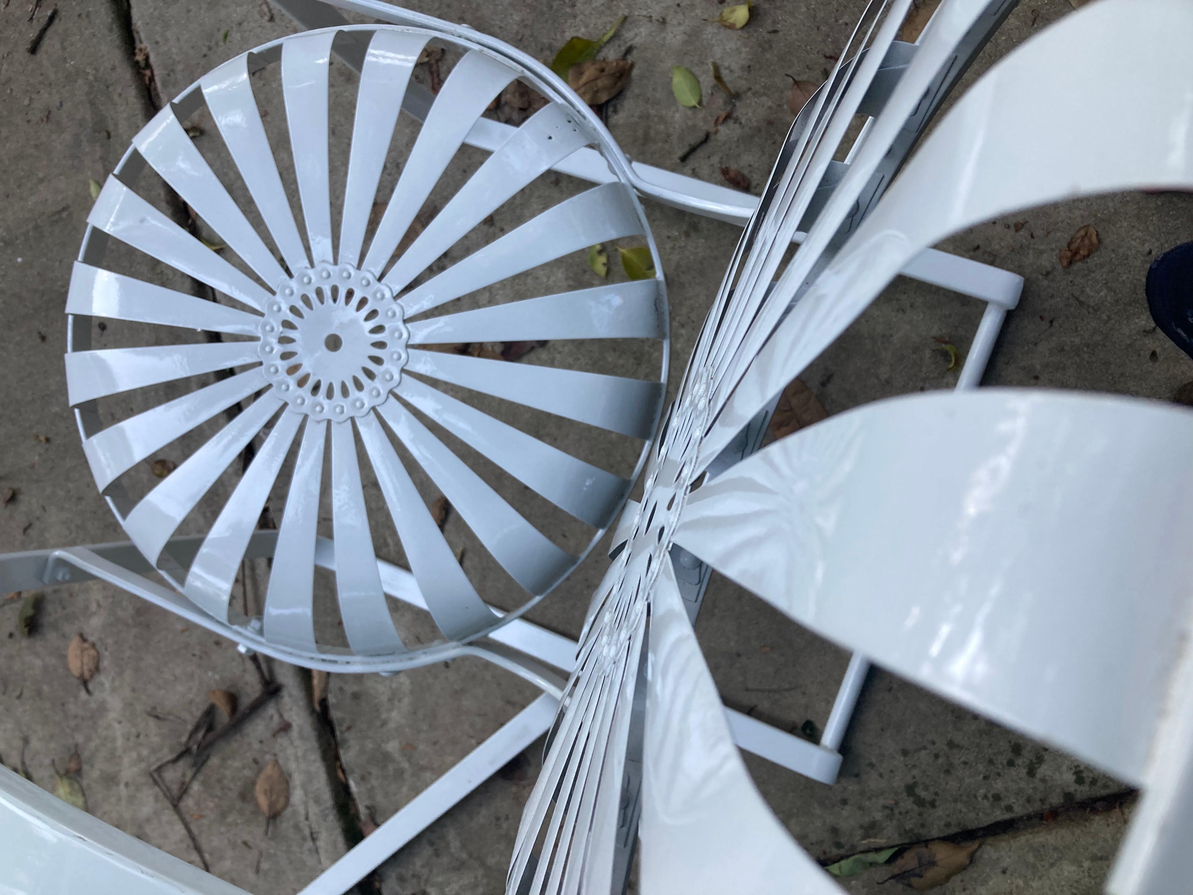 francois carre powder coated white porch rockers circa 1940 For Sale 1