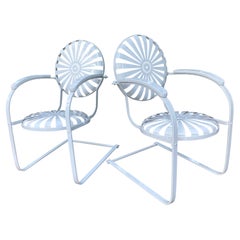 francois carre powder coated white porch rockers circa 1940