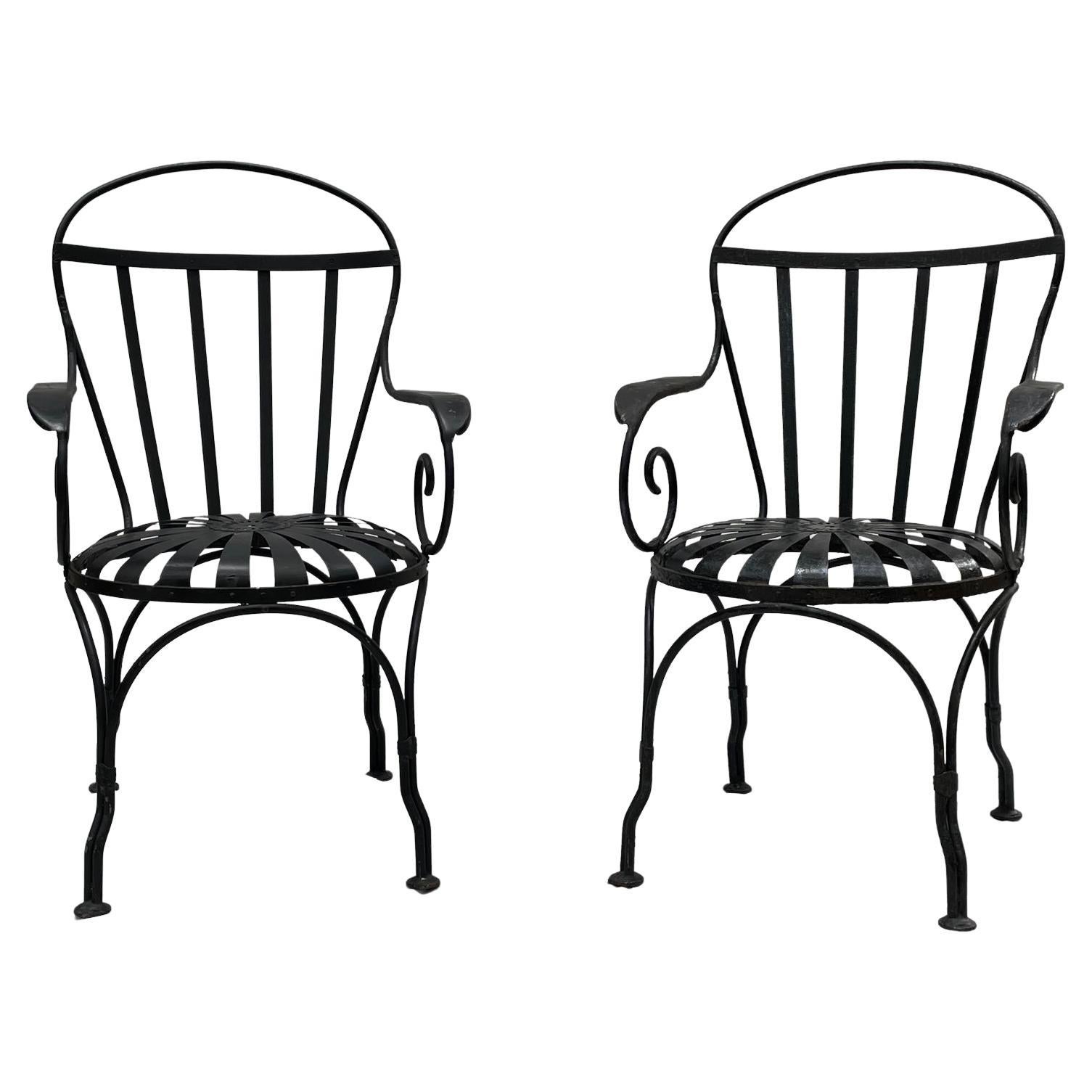 1940s Francois Carre Fanback Garden Chair For Sale at 1stDibs