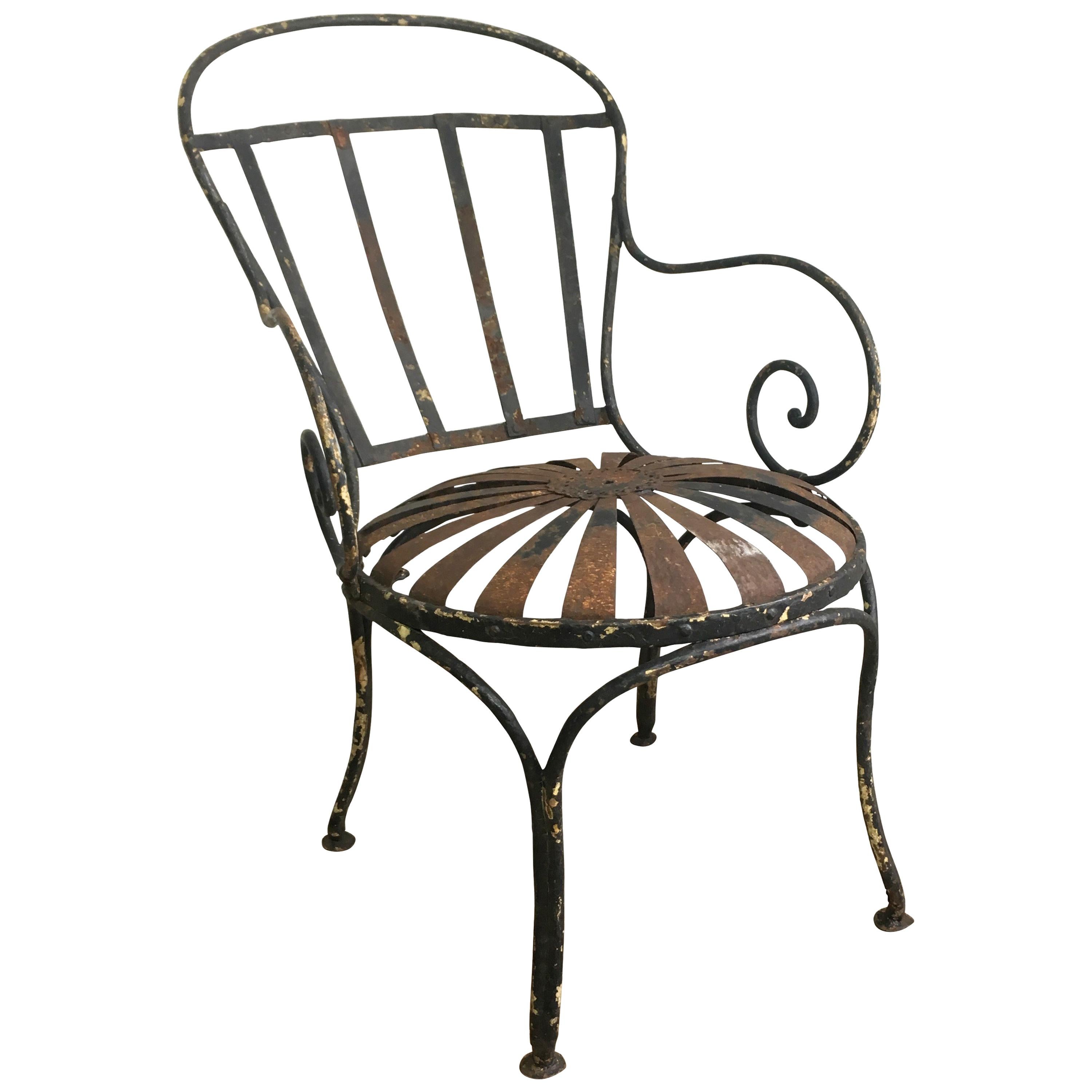 Francois Carre Sunburst Garden Chair, circa 1920s