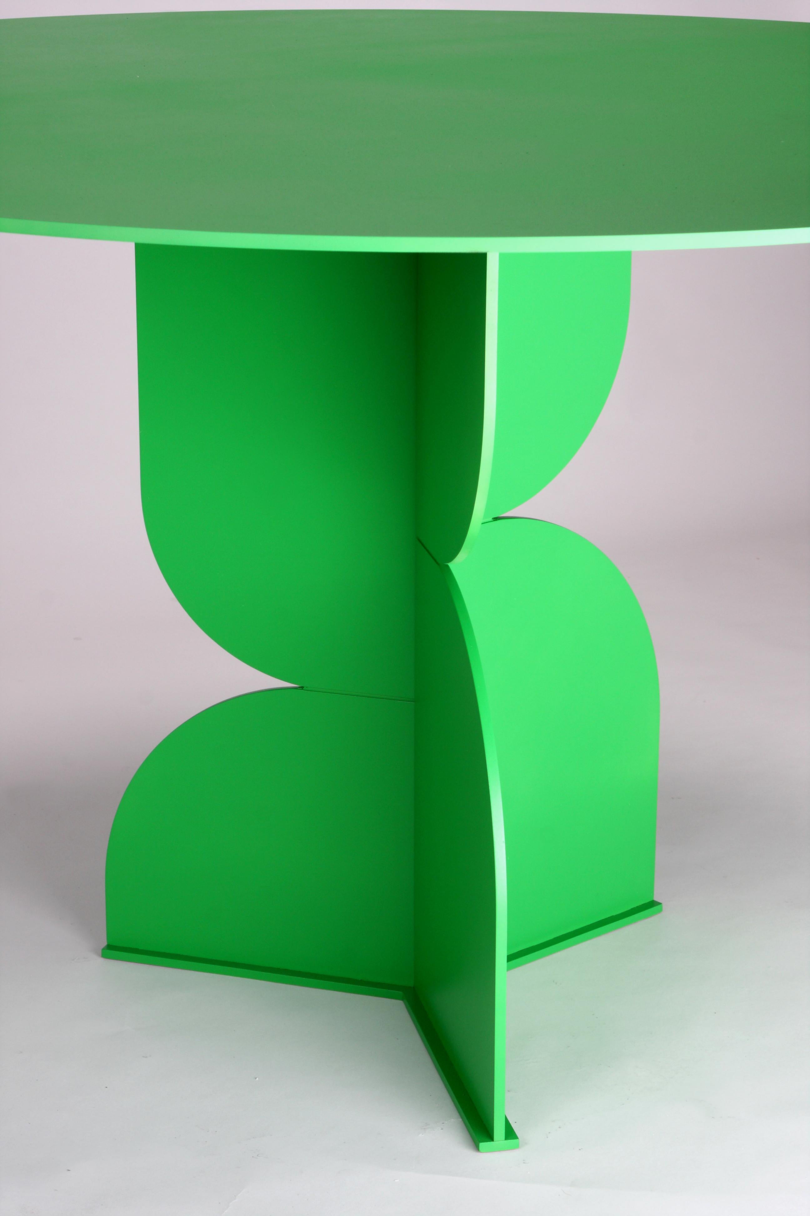 Francois Champsaur for Pouenat Pepper Dining Table in Matt-Lacquered Aluminum In New Condition In New York, NY