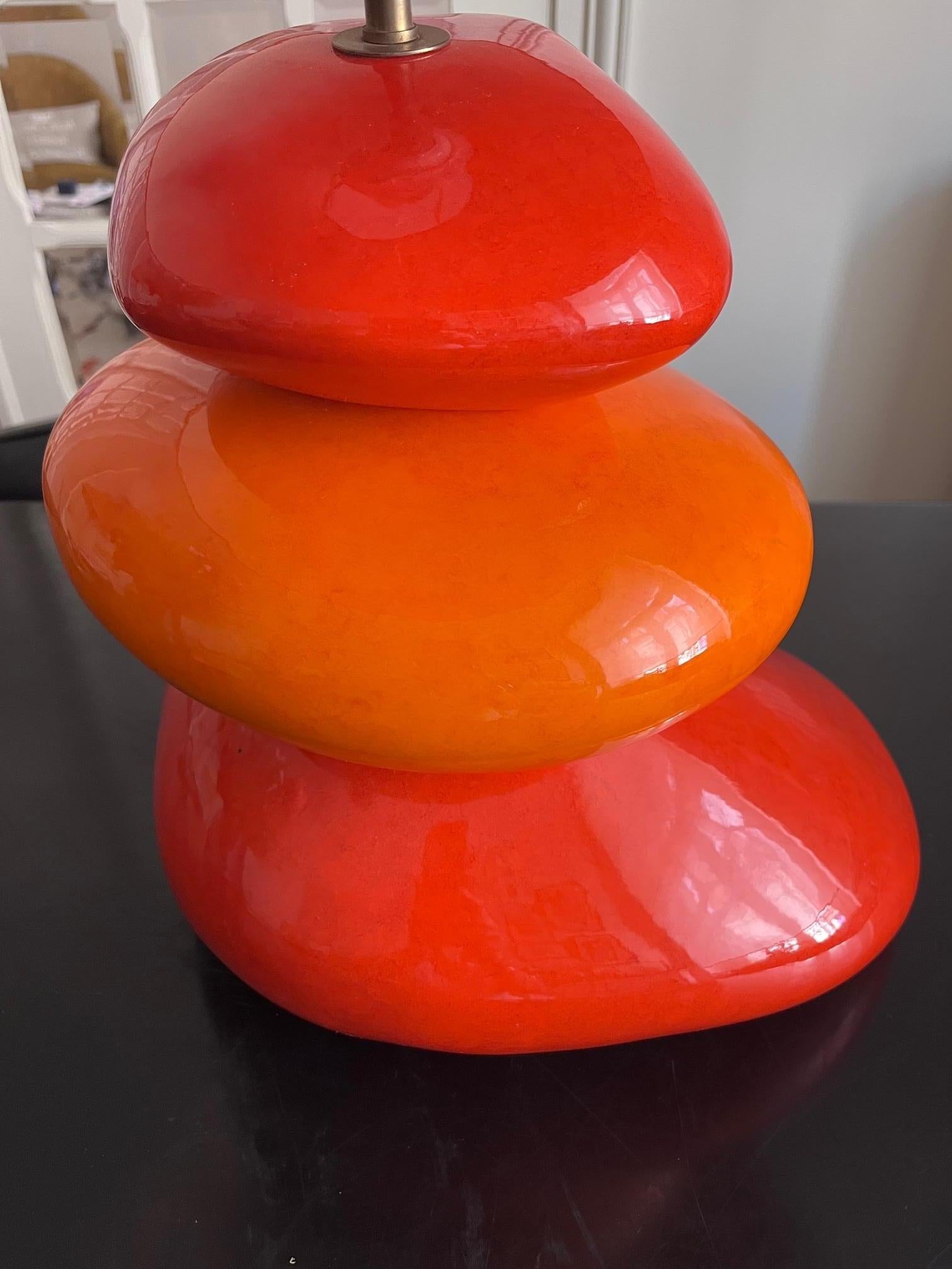 François Chatain Ceramic Table Lamp For Sale 1