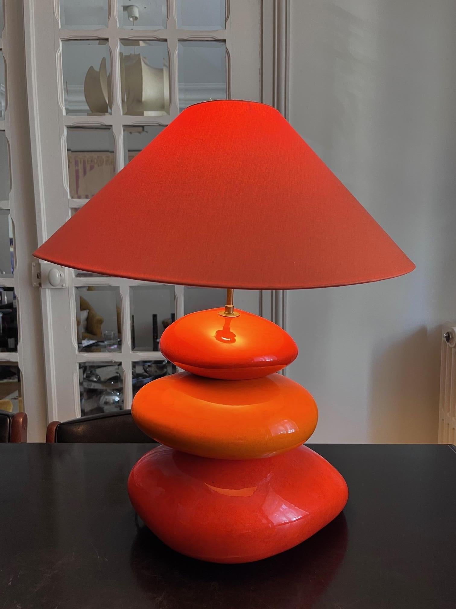Modern François Chatain Ceramic Table Lamp For Sale