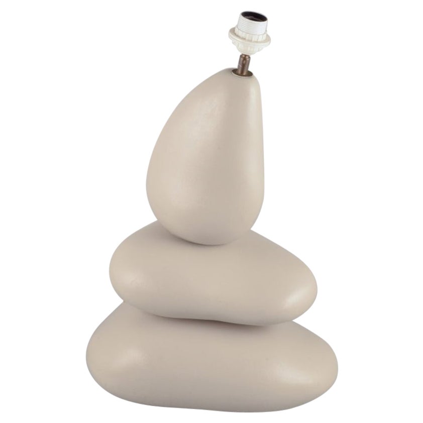 François Chatain, French ceramicist. Large organic "Karek" table lamp. For Sale