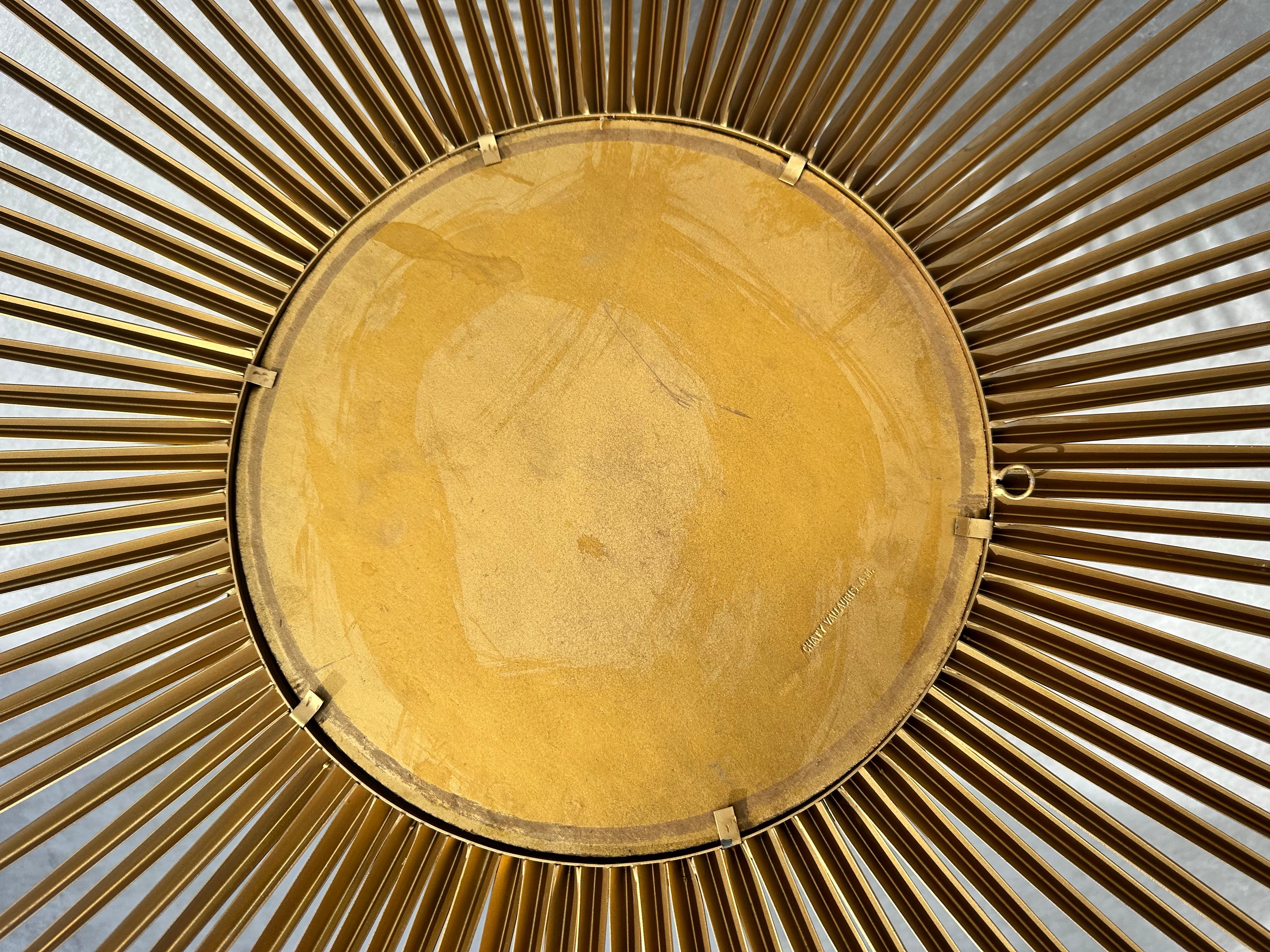 François Chaty in Vallauris, design Sunburst mirror, france 1960s 3