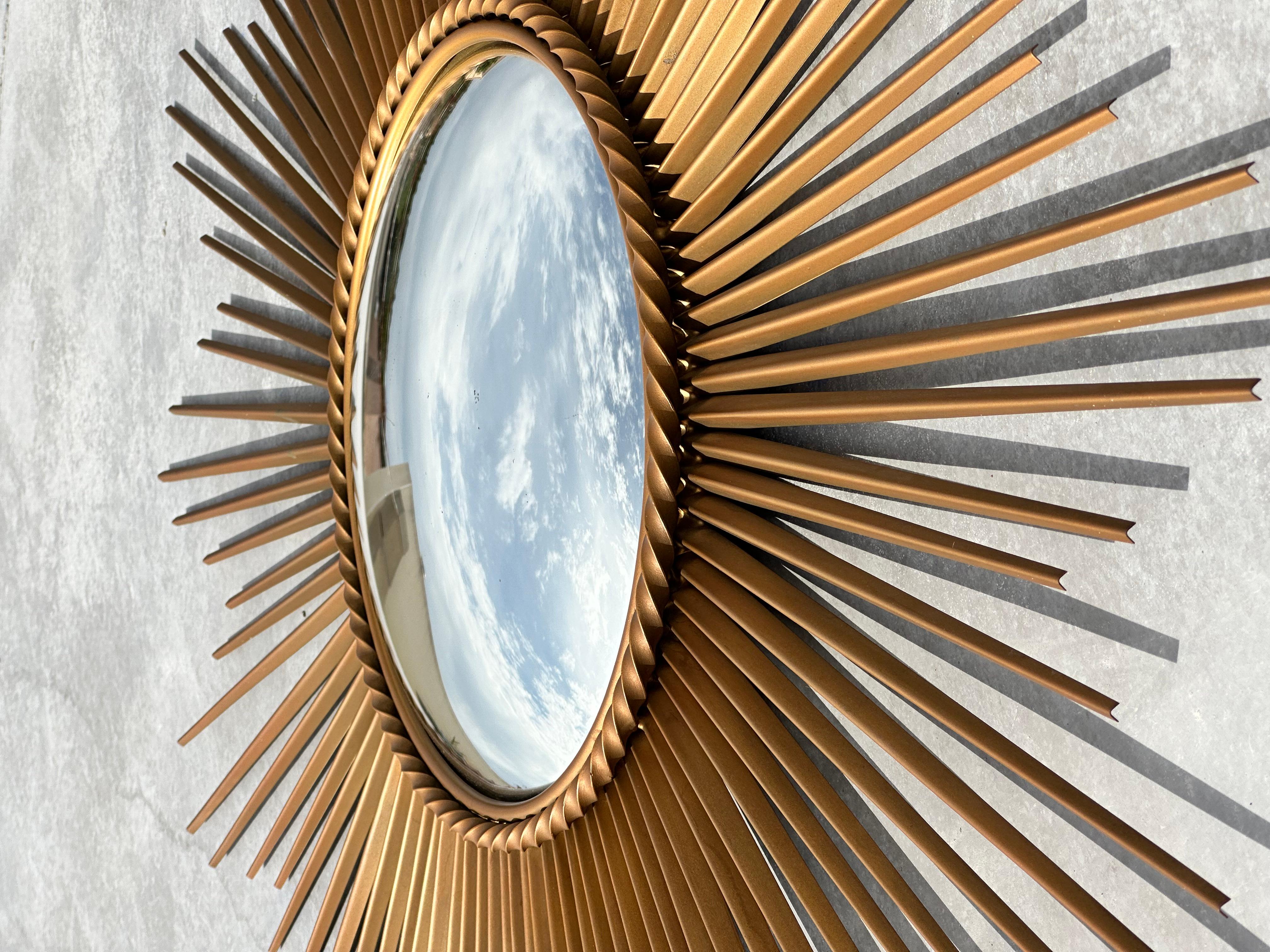 François Chaty in Vallauris, design Sunburst mirror, france 1960s In Excellent Condition In leucate, FR