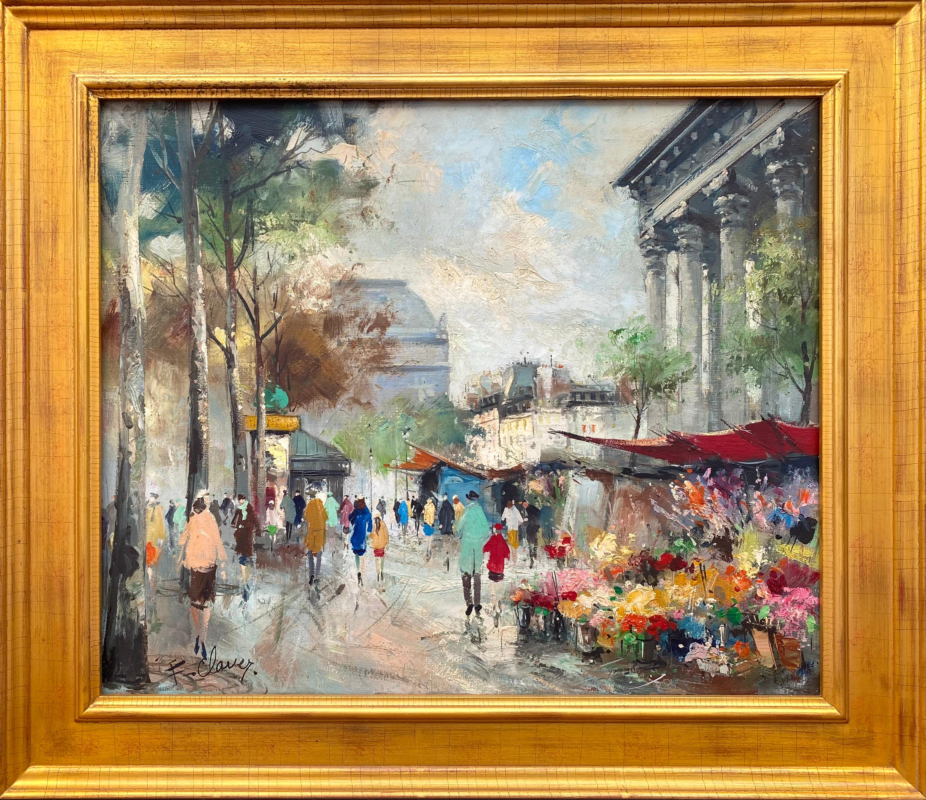 “La Madeleine, Paris” - Painting by Francois Claver
