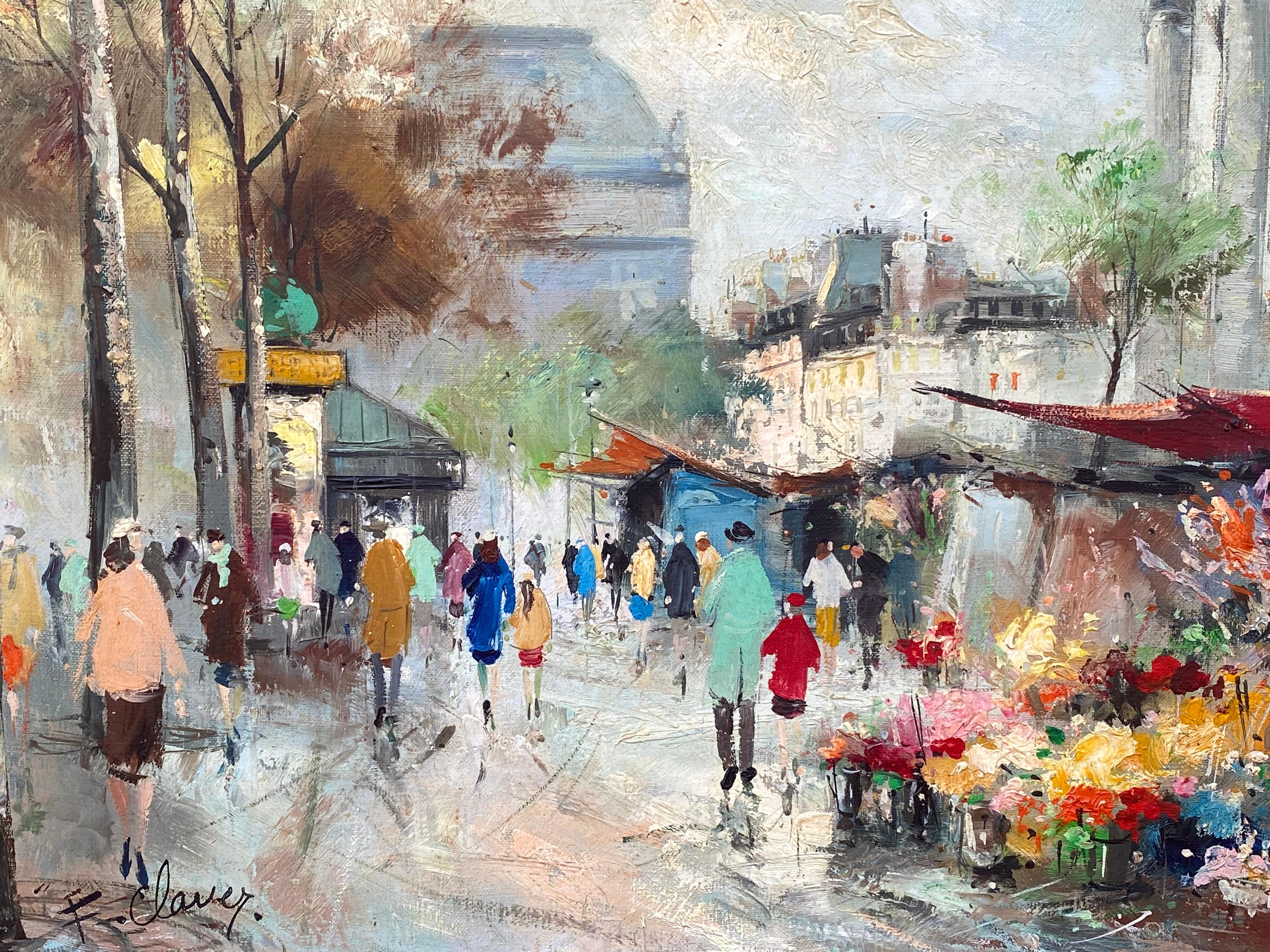 La Madeleine, Paris - Post-impressionnisme Painting par Francois Claver