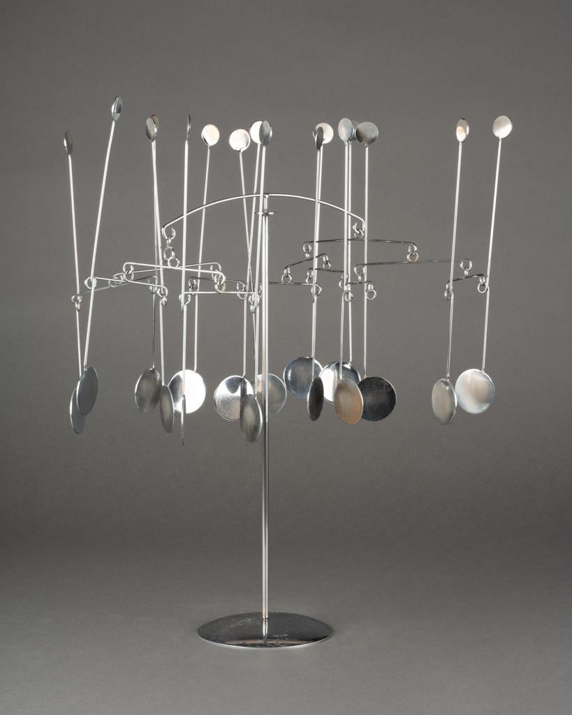 Placcato François COLETTE (1936-2024) : Scultura stabile cromata, 1973 in vendita