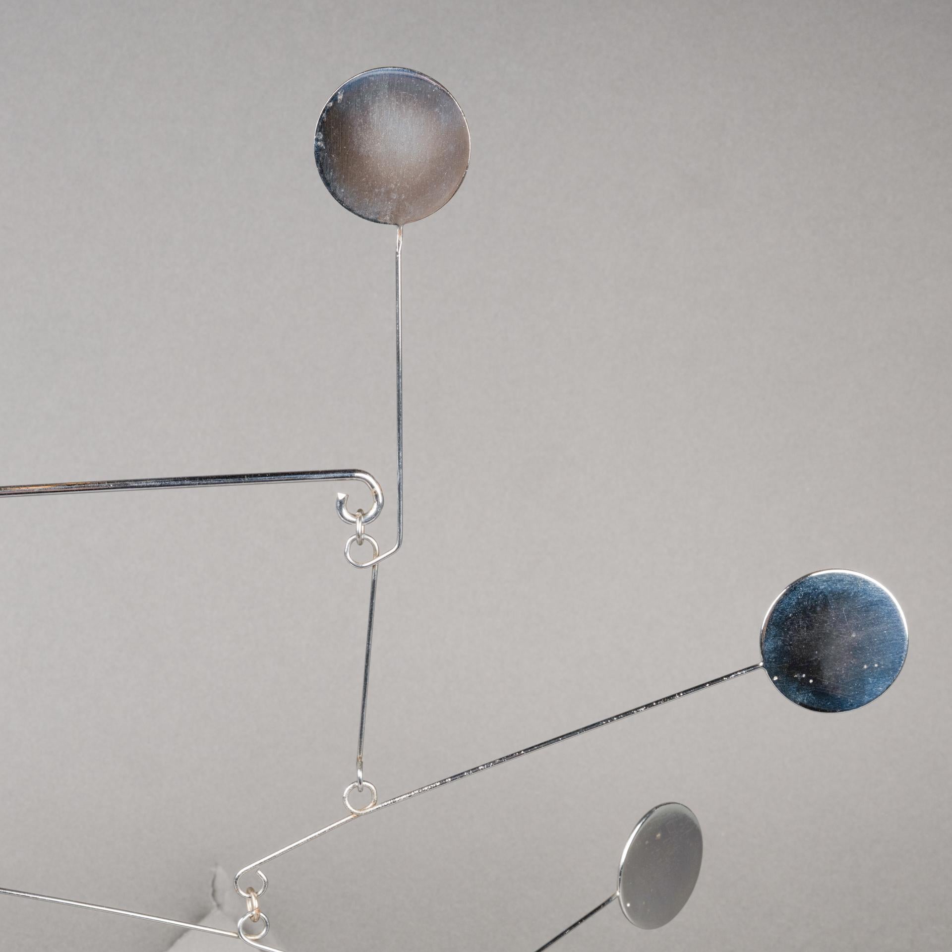 François Colette : Scultura mobile cromata firmata e datata - 1974 1