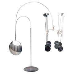 François Colette : Chrome plated signed and dated mobile sculpture - 1975