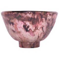 Francois Decorchemont Bol à pâté de verre violet et transparent