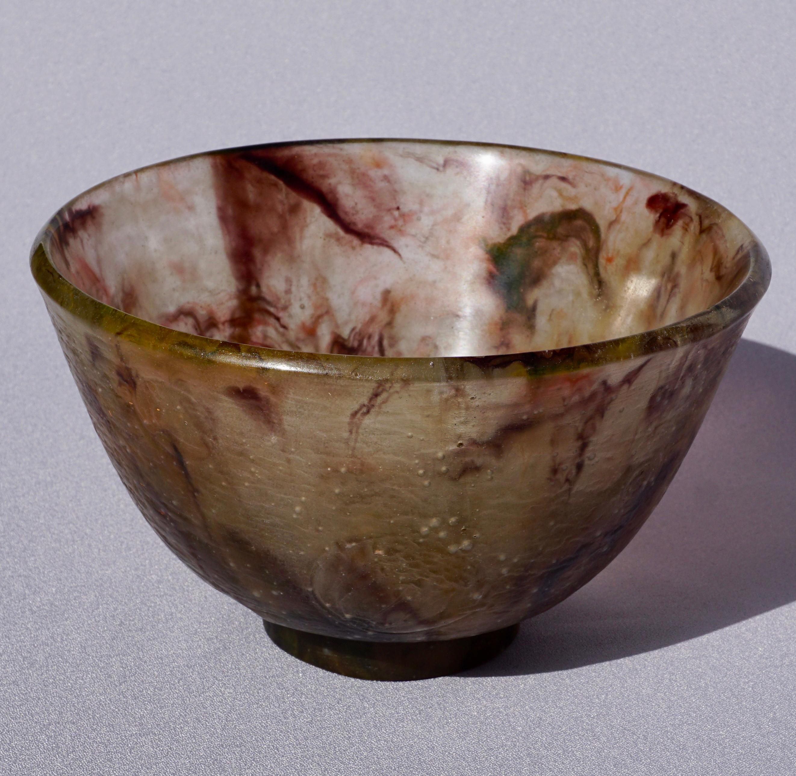 Français Francois Emile Decorchemont French Art Nouveau Deco Pate De Verre Coupe
