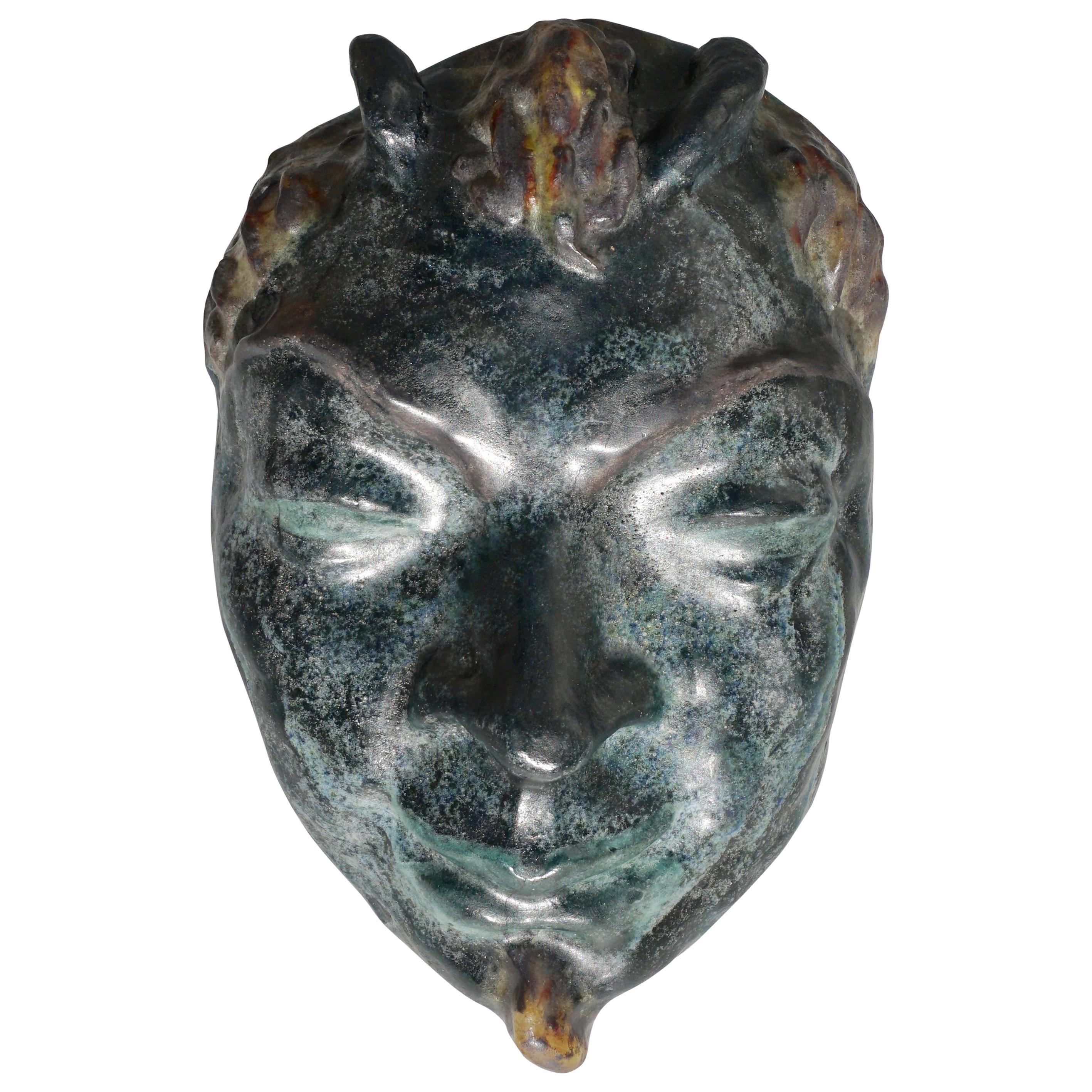 Decorchemont Pate De Verre-Maske von Pan, Emile