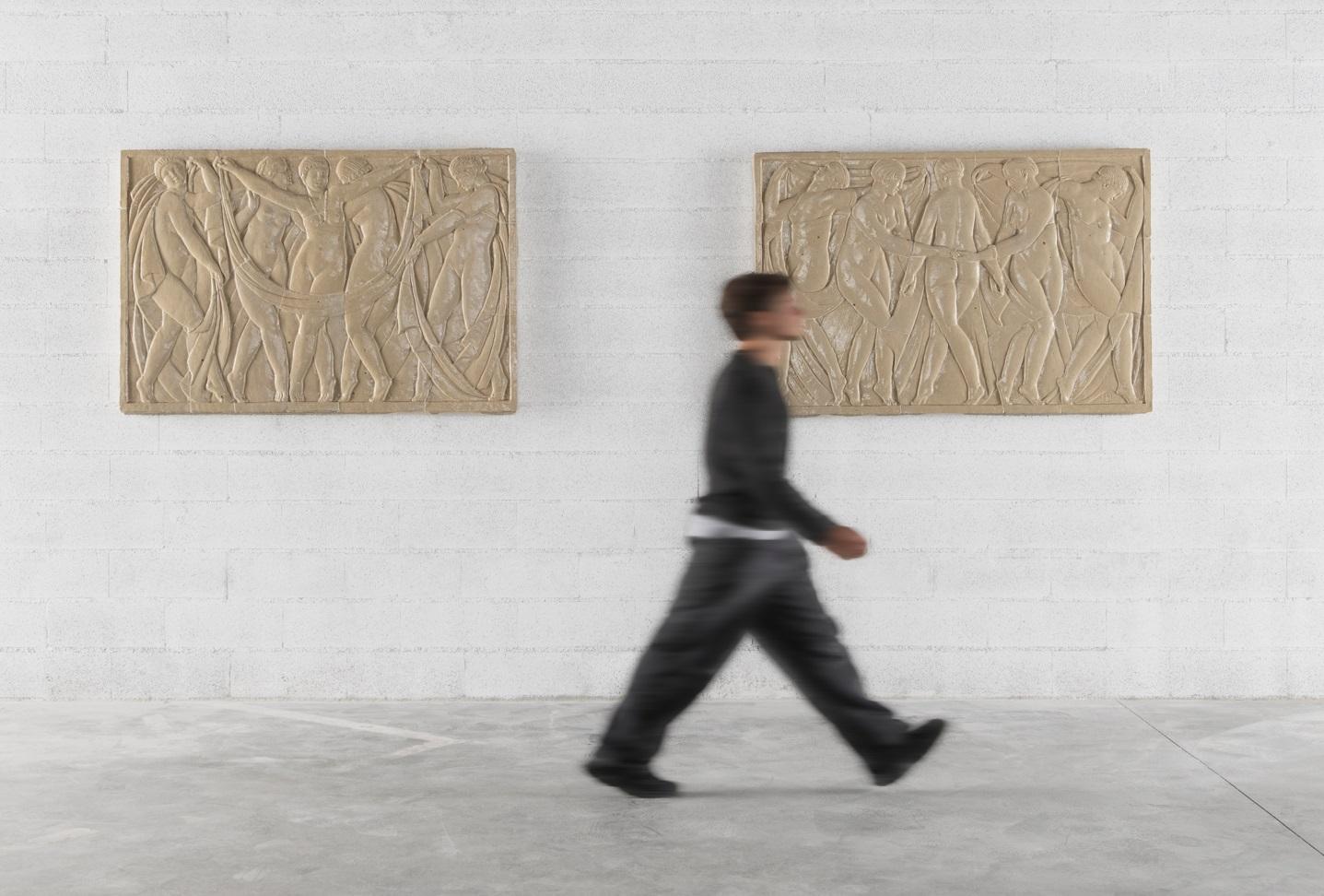 Francois-Emile Popineau, La Danse des Grâces, Bas Relief Panels, France, 1927 In Good Condition In New York, NY