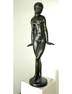 Art Deco Bronze ,  French Nude Girl Dancer Danseuse