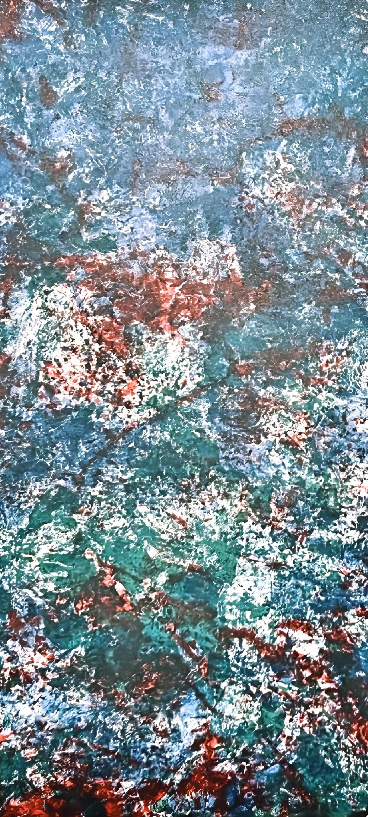 Composition, Hommage à Aimé et Marguerite Maeght, Derrière le miroir - Contemporary Print by François Fiedler