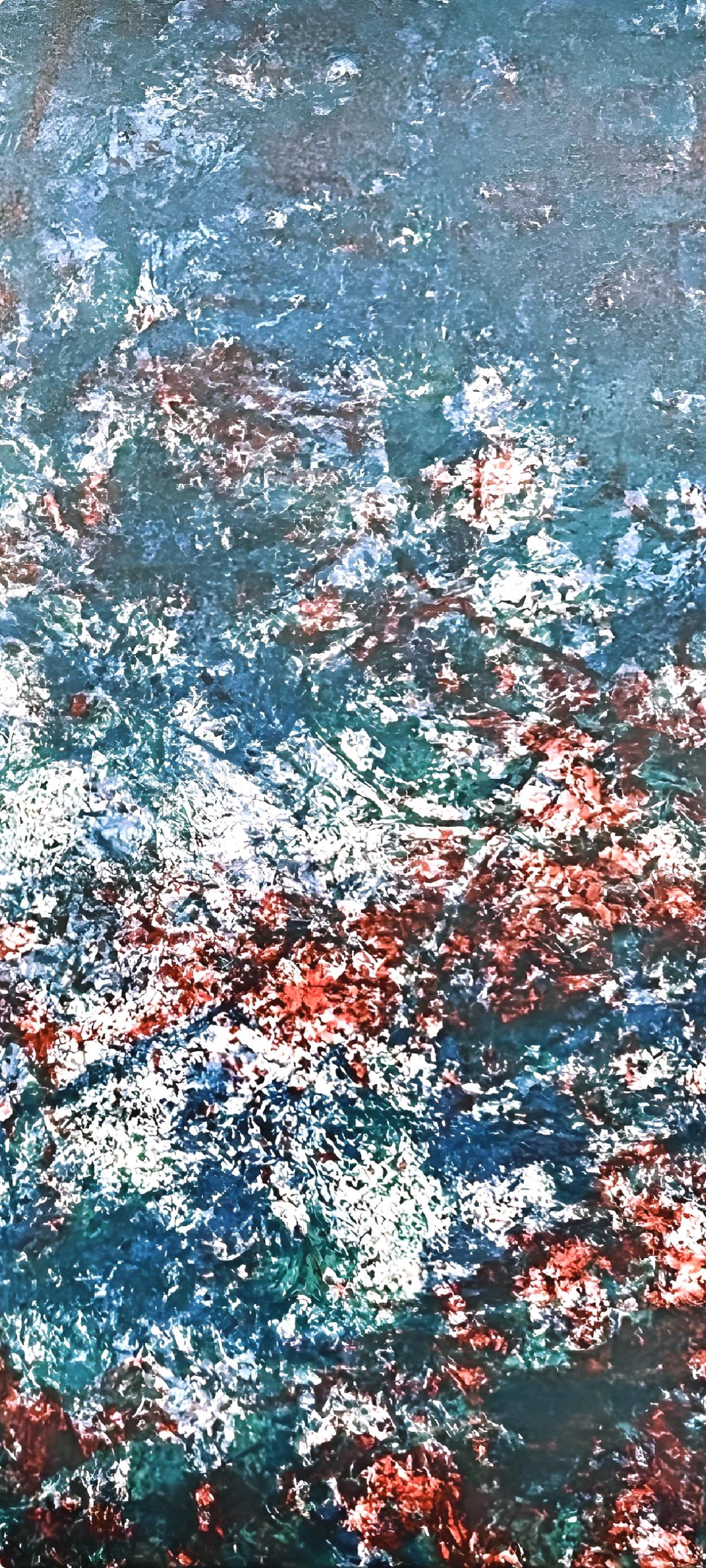 Composition, Hommage à Aimé et Marguerite Maeght, Derrière le miroir - Gray Landscape Print by François Fiedler