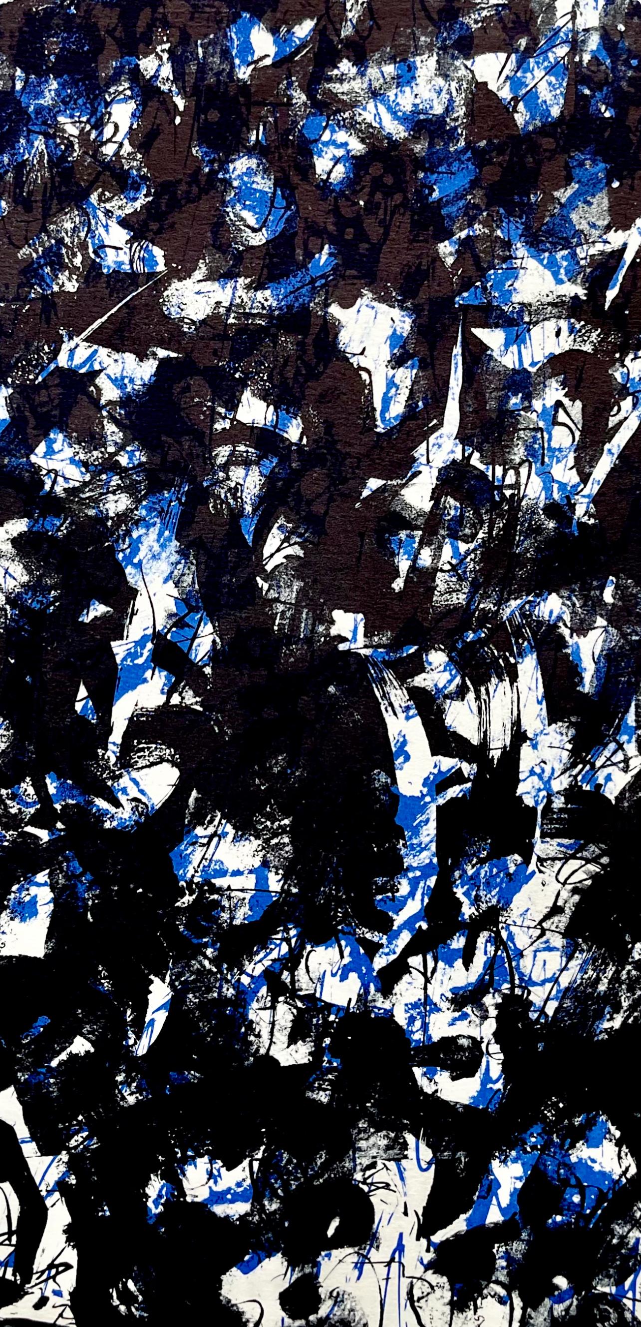 Fiedler, Composition, Derrière le miroir (d'après) - Noir Abstract Print par François Fiedler