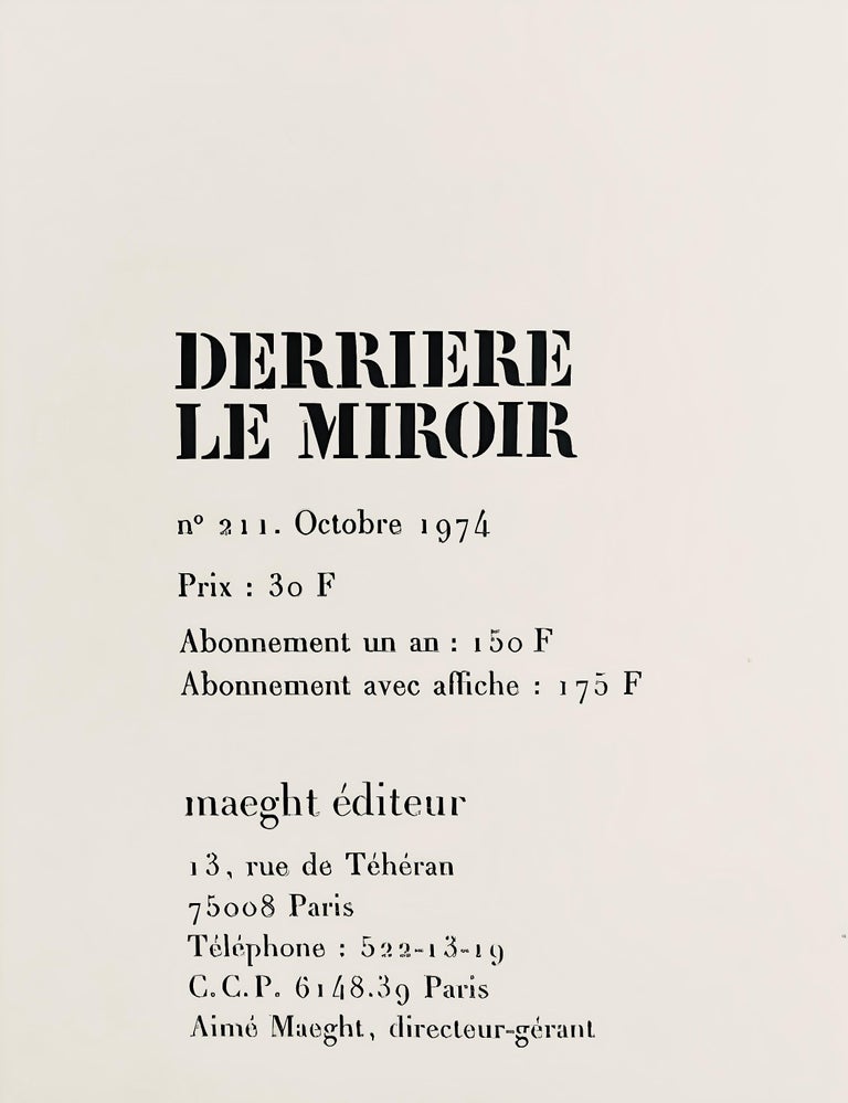 Fiedler, Composition, Derrière le miroir (after) For Sale at 1stDibs