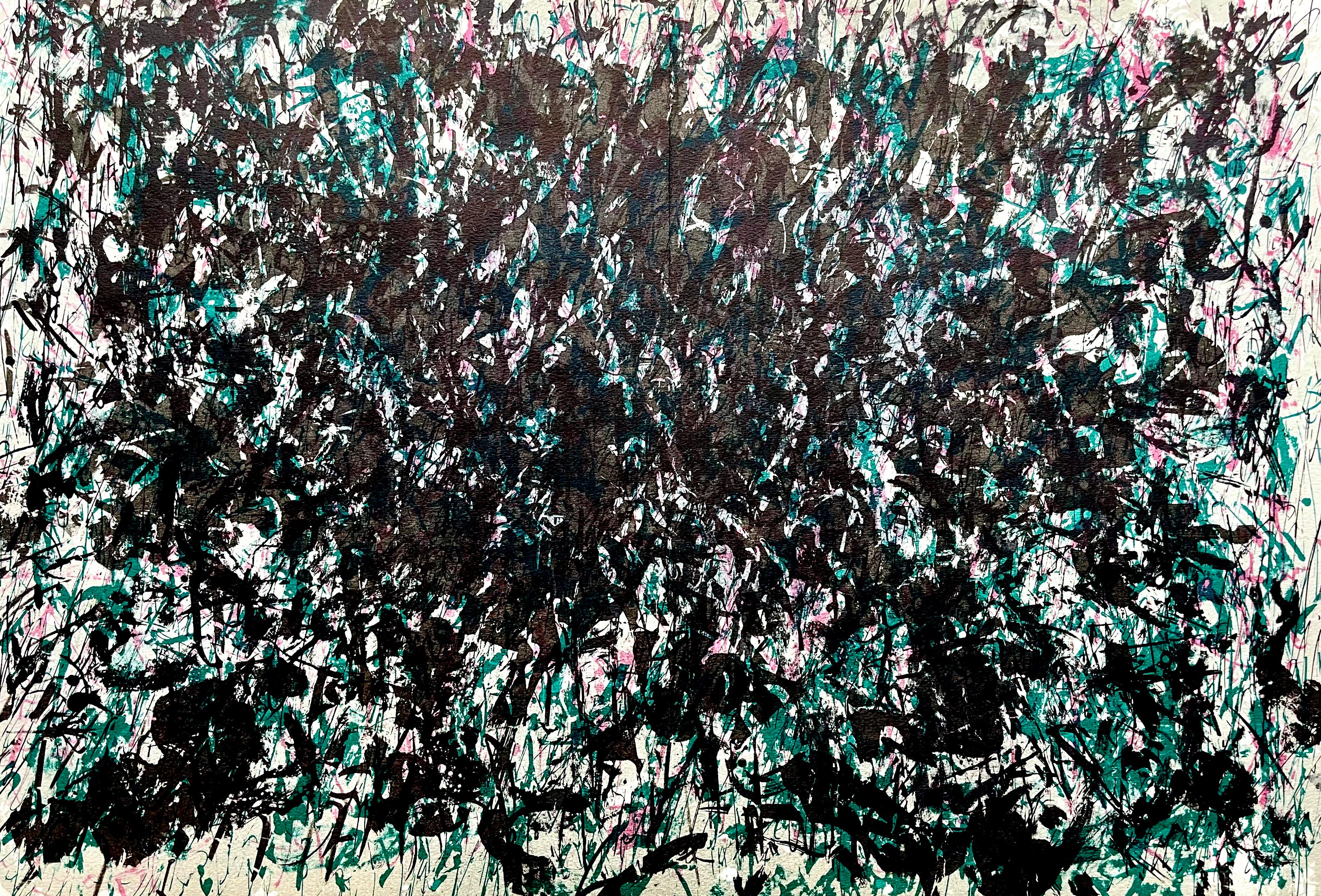 Abstract Print François Fiedler - Fiedler, Composition, Derrière le miroir (d'après)