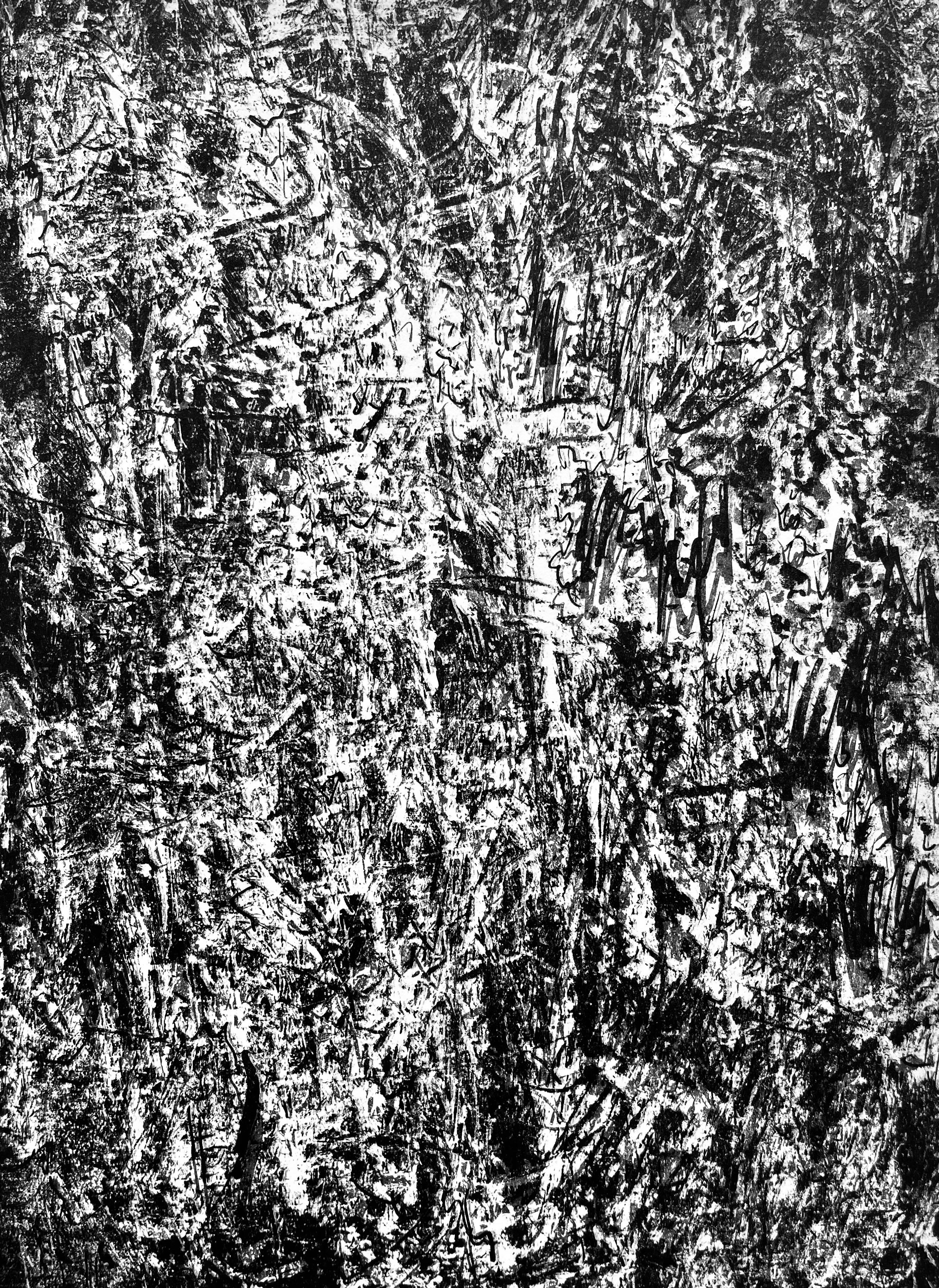 Abstract Print François Fiedler - Fiedler, Composition, Derrière le miroir (d'après)
