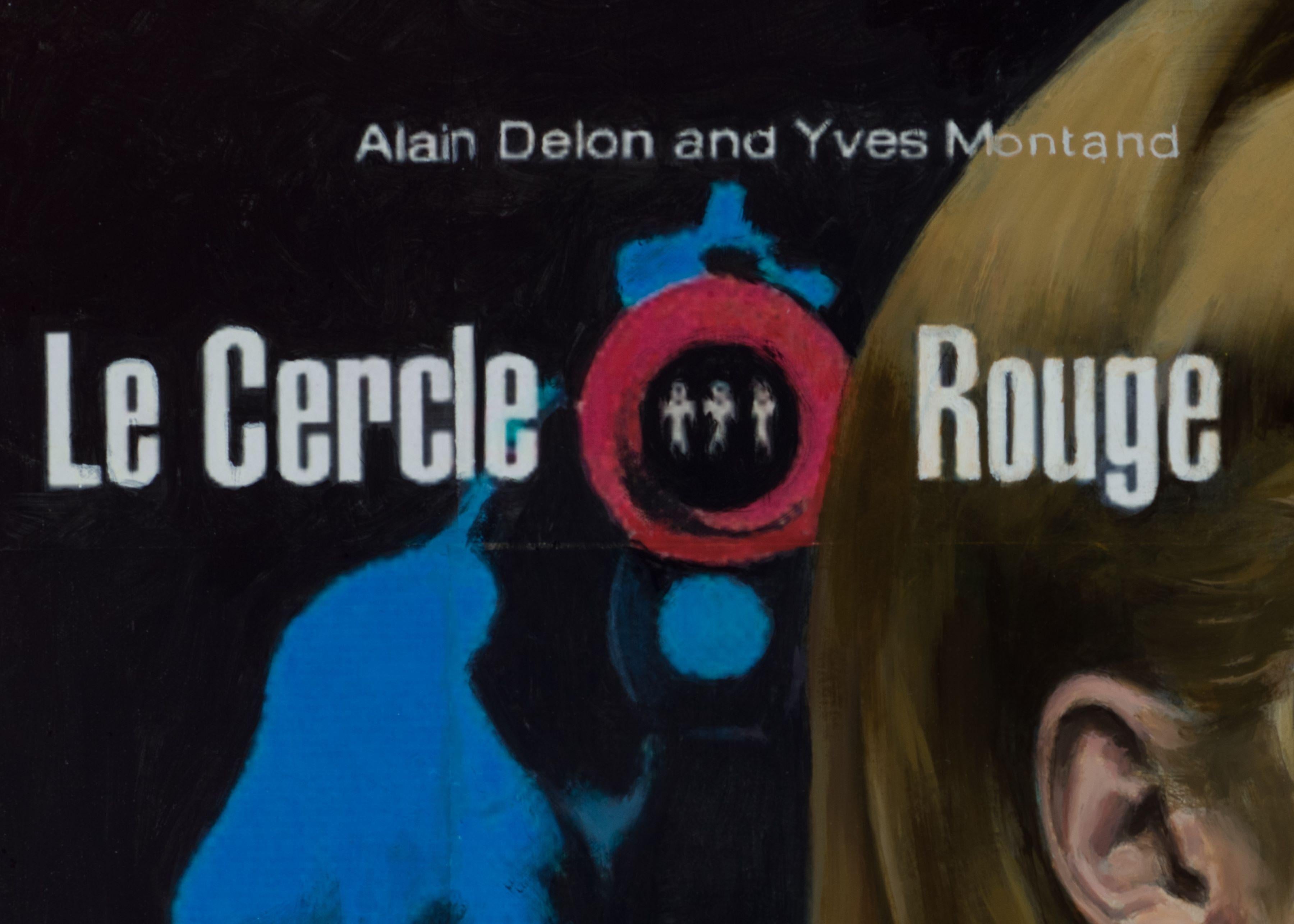 Catherine Deneuve at the Movies ist ein Gemälde in Öl und Mischtechnik auf Leinwand, gerahmt in einem zeitgenössischen, schwarzen Rahmen. Signiert 