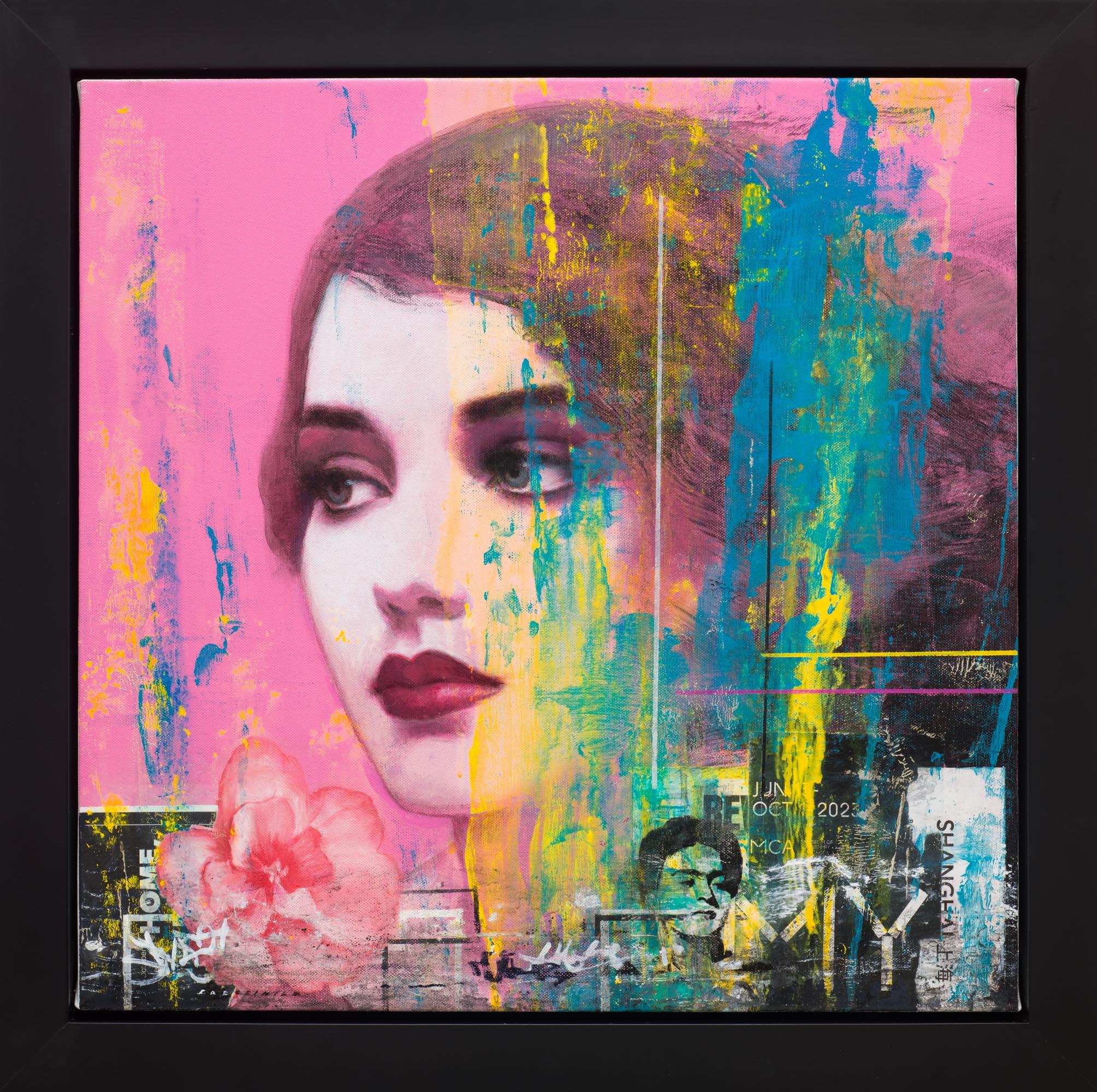 Timeless Day ist ein Gemälde in Öl und Mischtechnik auf Leinwand in einem modernen, schwarzen Rahmen. Signiert 'FRESSINIER' unten links, 20 x 20 Zoll auf Leinwand und 23,5 x 23,5 Zoll gerahmt.

François Fressinier (geb. 1968) ist ein in Frankreich