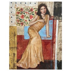 Francois Fressinier Oil on Canvas, "Stolen Kiss", 2003