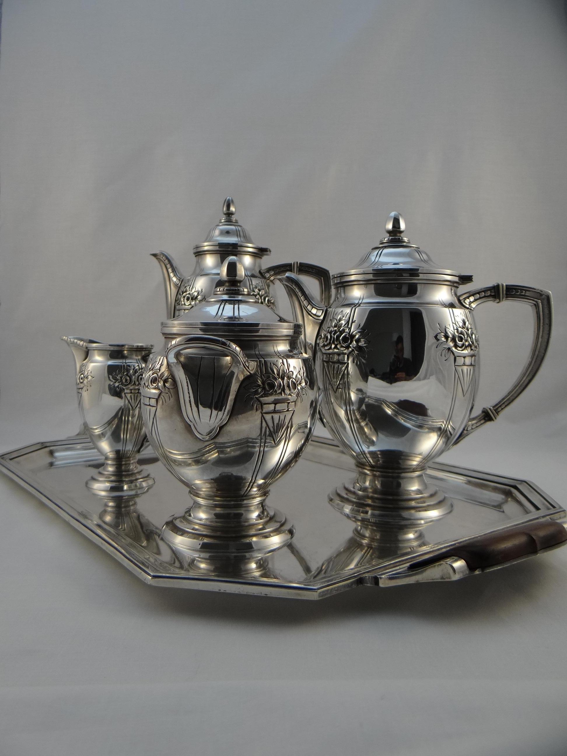art nouveau tea set
