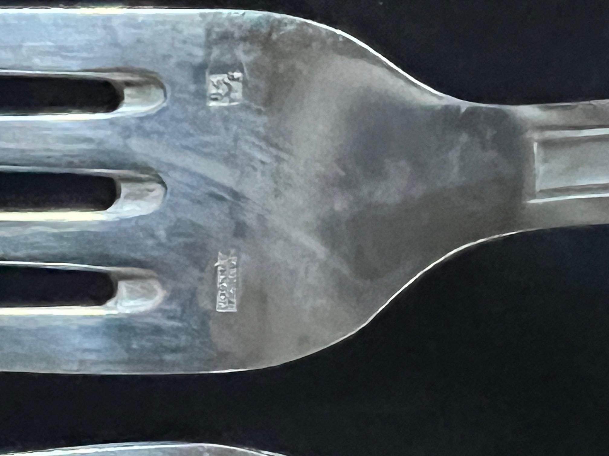 Francois Frionnet - Set di 49 posate in argento Art Deco, 1930 ca. in vendita 1