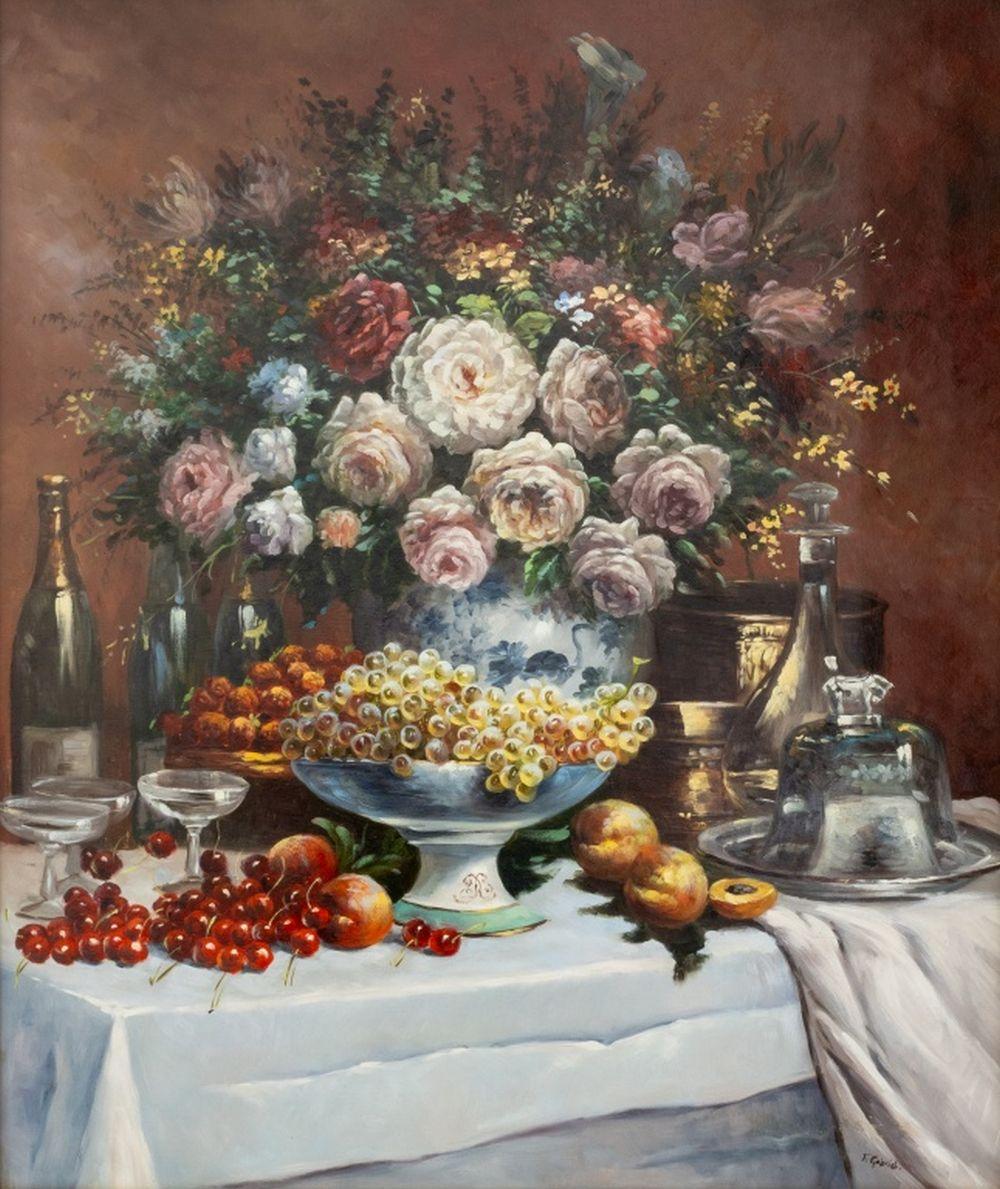 Floral Still Life - Painting by Francois Gabriel